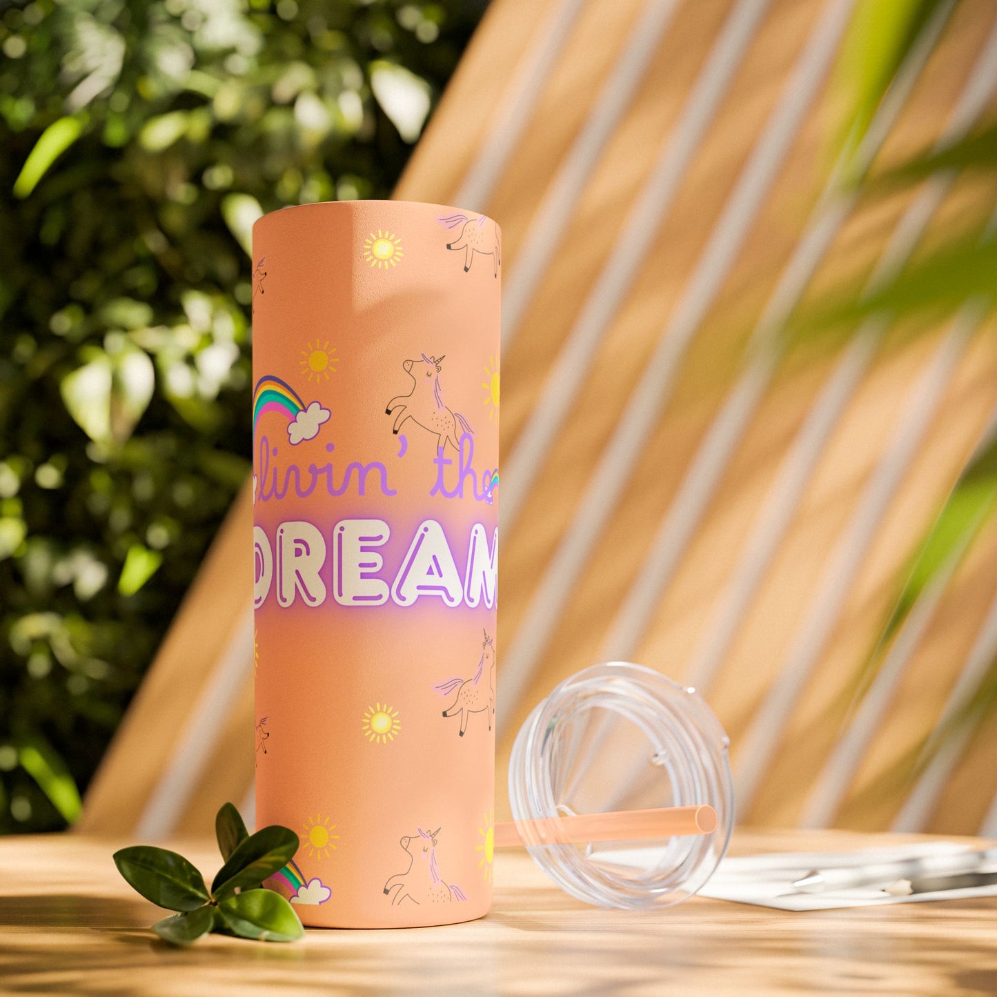 Motivational Unicorn Tumbler - 20oz "Livin' the Dream" funny gift for nurses, EMT’s, paramedics