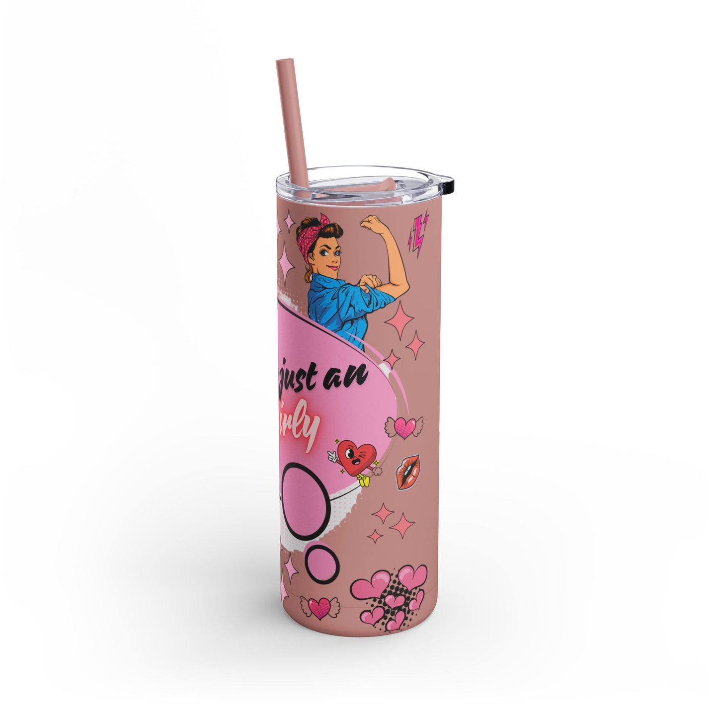 EMT Girly Skinny Tumbler - 20oz Matte Drinkware for Medical Professionals