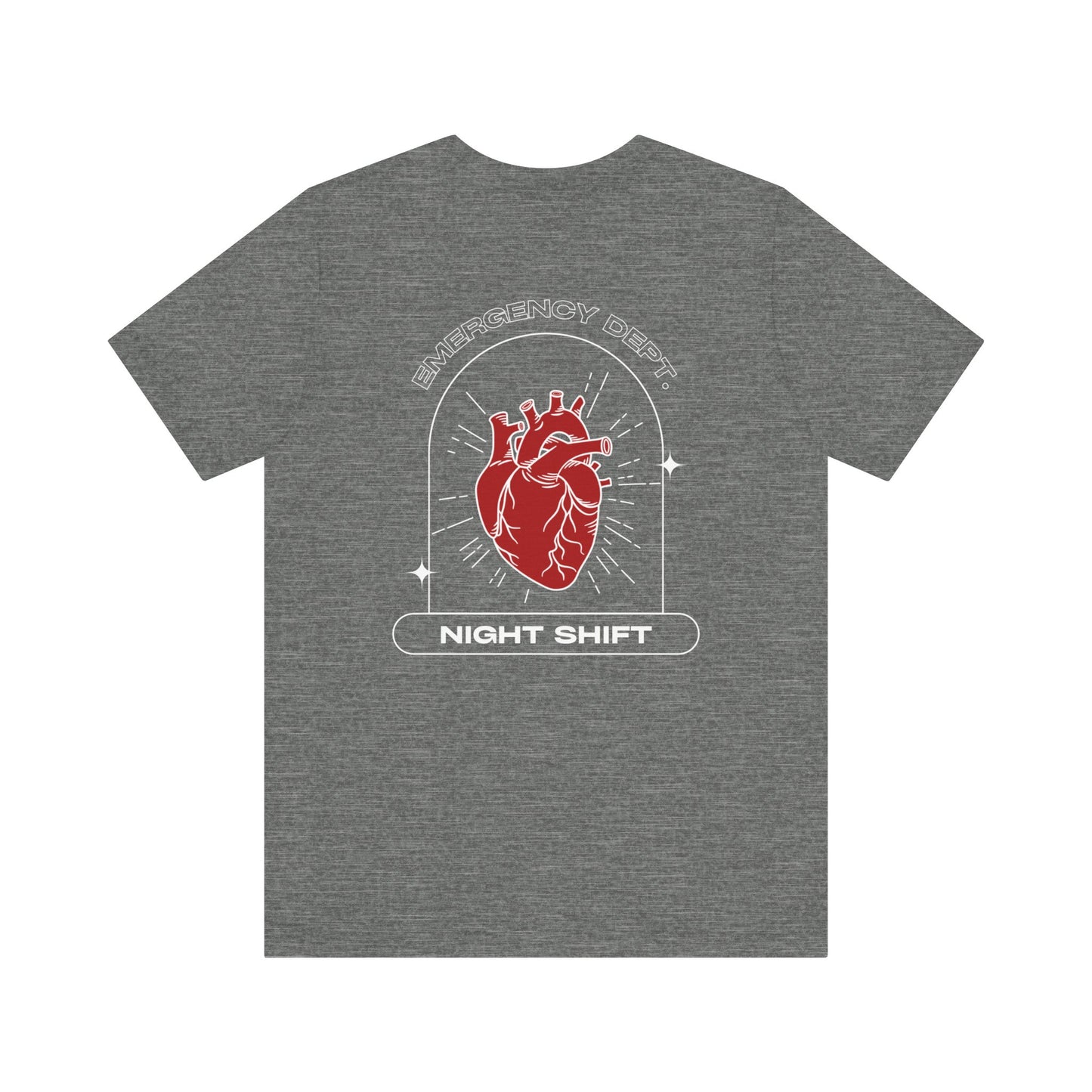 Emergency Department Printed Unisex Tee - Casual Comfort, Gift for Heart Lovers, Everyday Wear, Unique Style, Casual T-Shirt