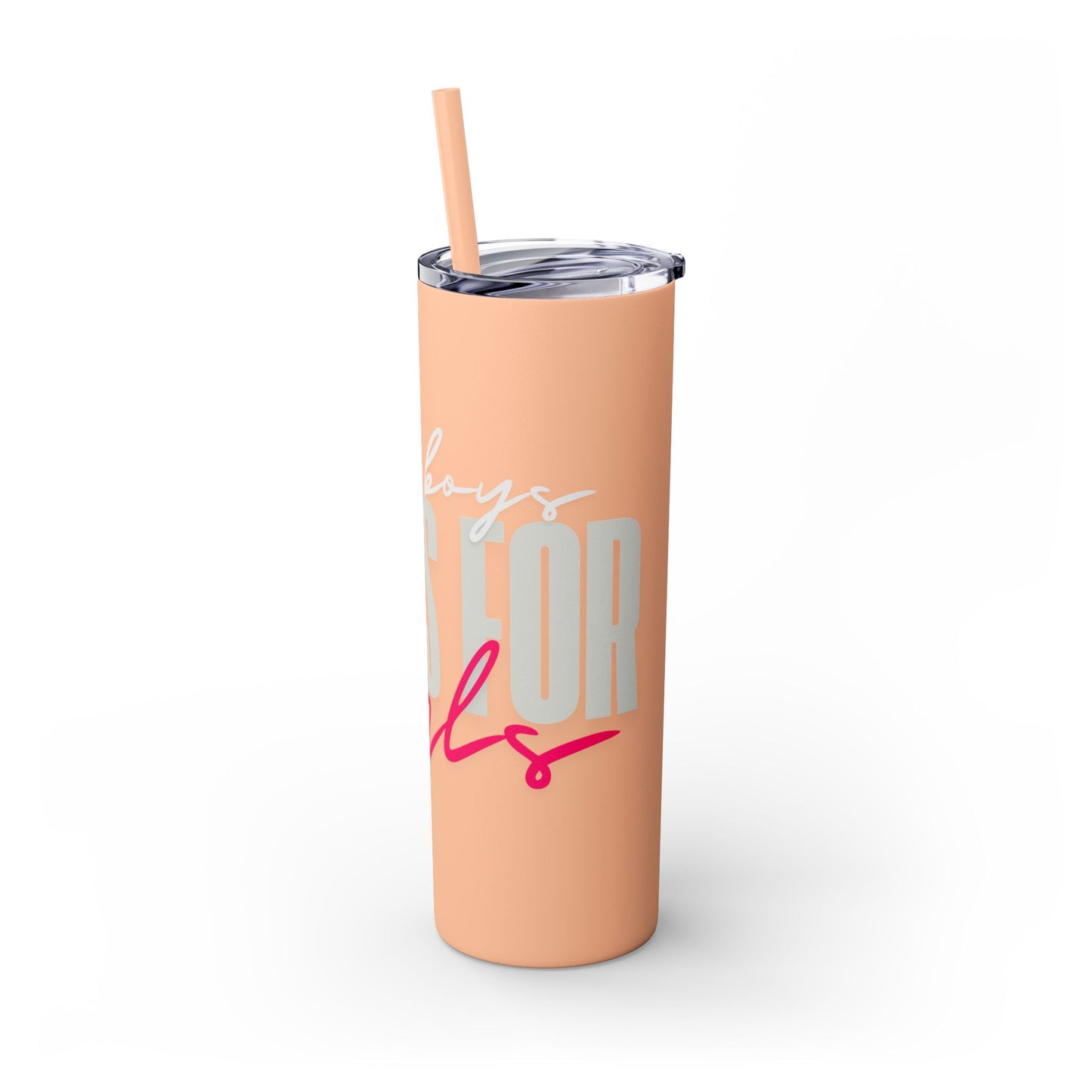 Silly boys EMS is for Girl Skinny Tumbler with Straw - 20oz Travel Cup