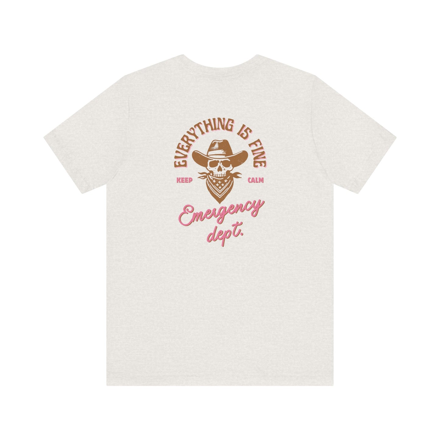 Vintage Graphic Tee| Emergency department | shirts for Nurses| ED Tech| ER| Western skeleton shirt