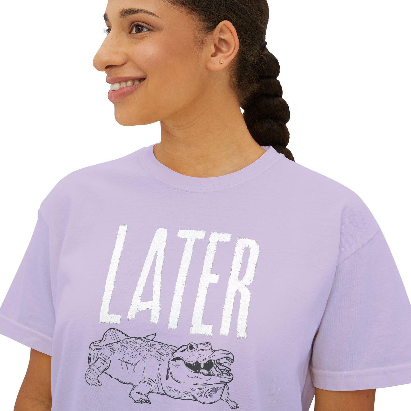 Women's Boxy Tee - 'Later Gator' Casual T-Shirt for Relaxed Vibes