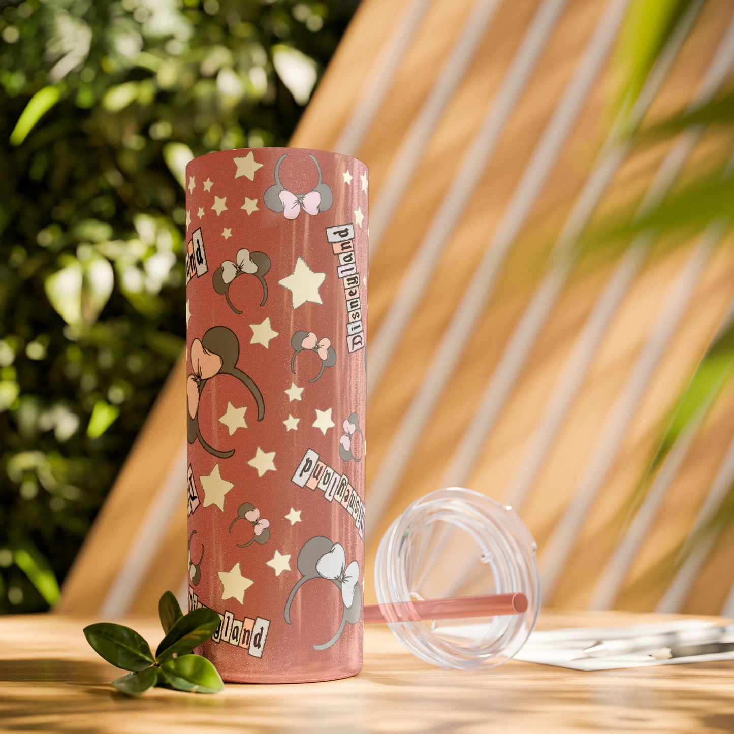 Disneyland Skinny Tumbler with Straw - 20oz - Cute Mickey Mouse Design for Theme Park Lovers