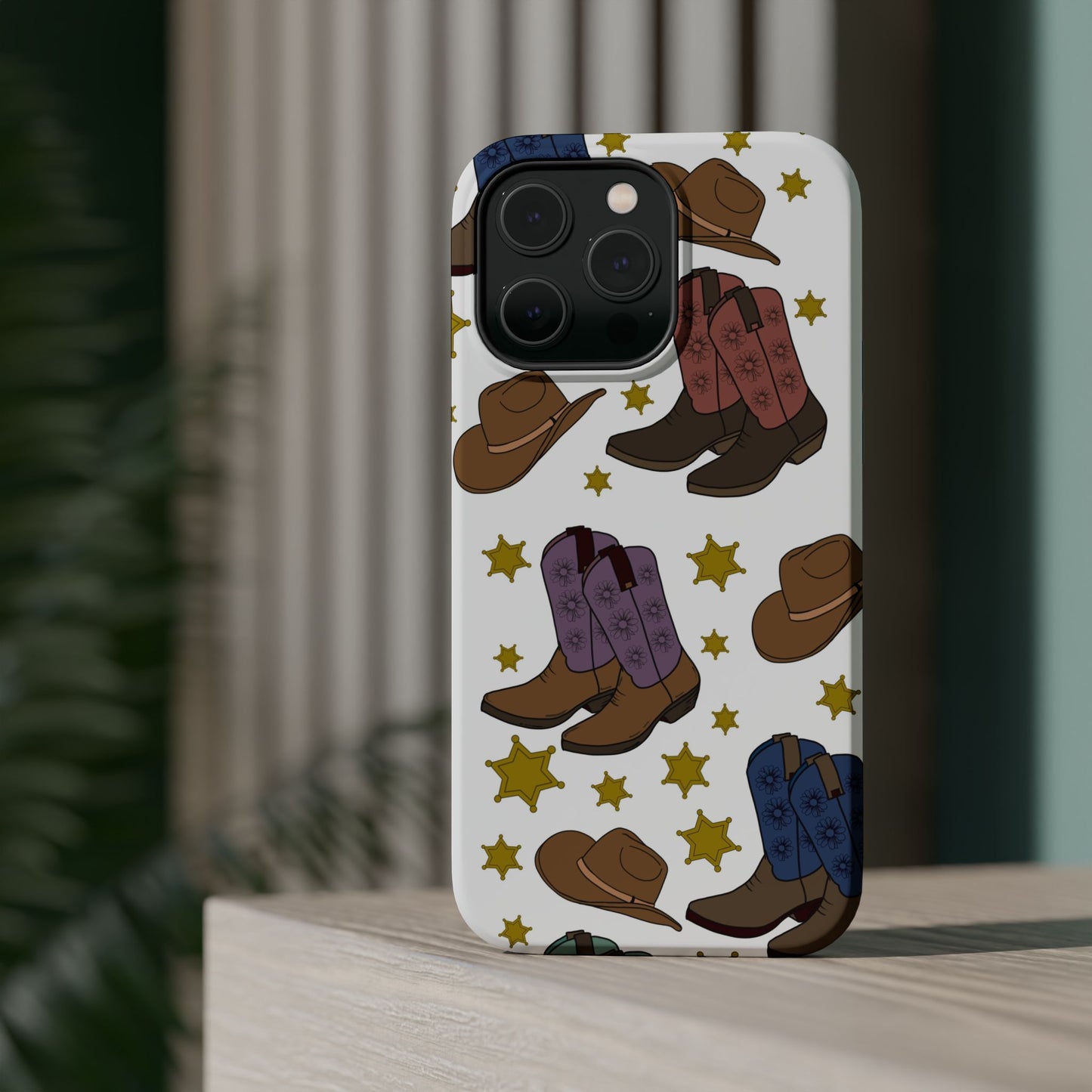 Cowboy Boots Magnetic Tough Case - Durable Phone Protection with Western Flair