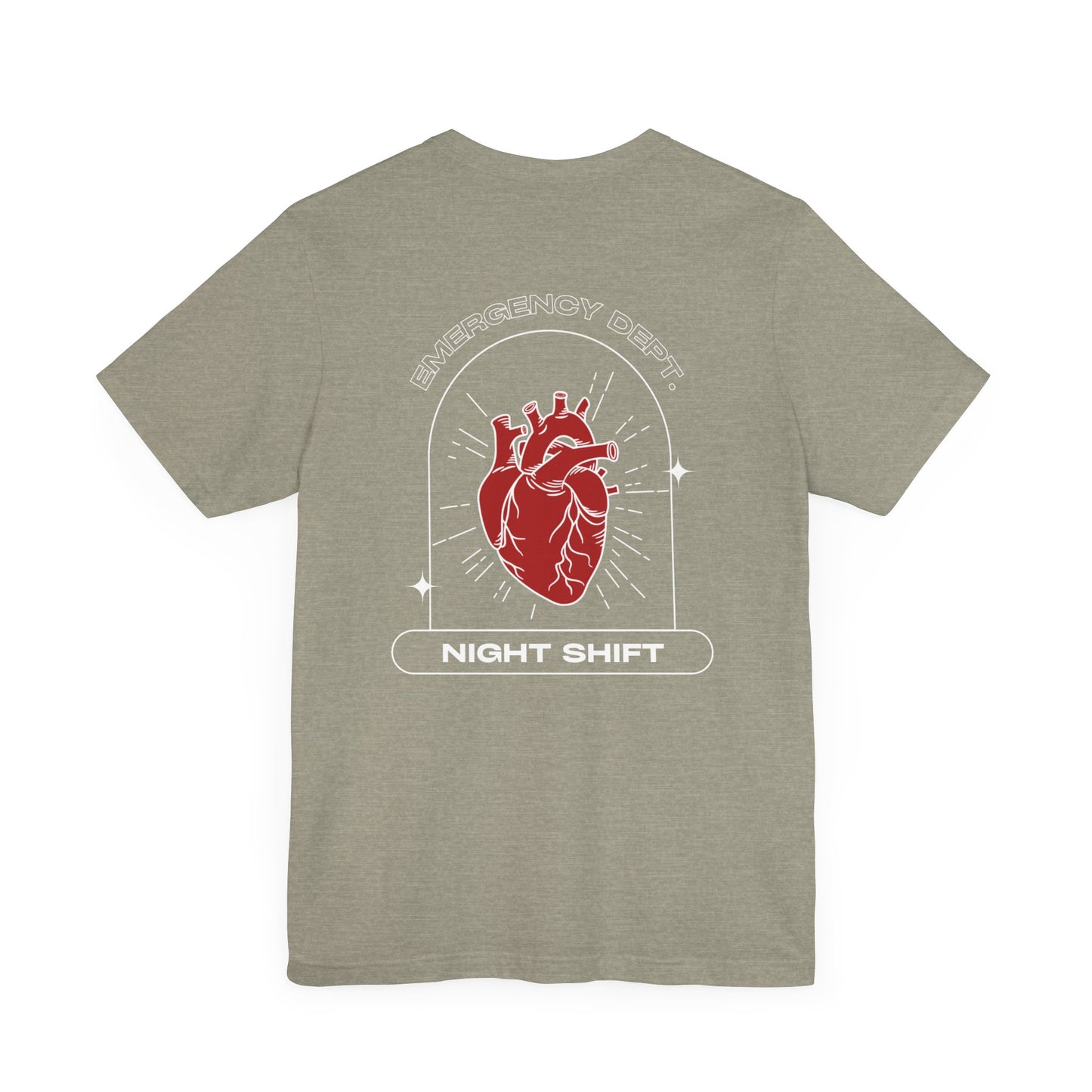 Emergency Department Printed Unisex Tee - Casual Comfort, Gift for Heart Lovers, Everyday Wear, Unique Style, Casual T-Shirt