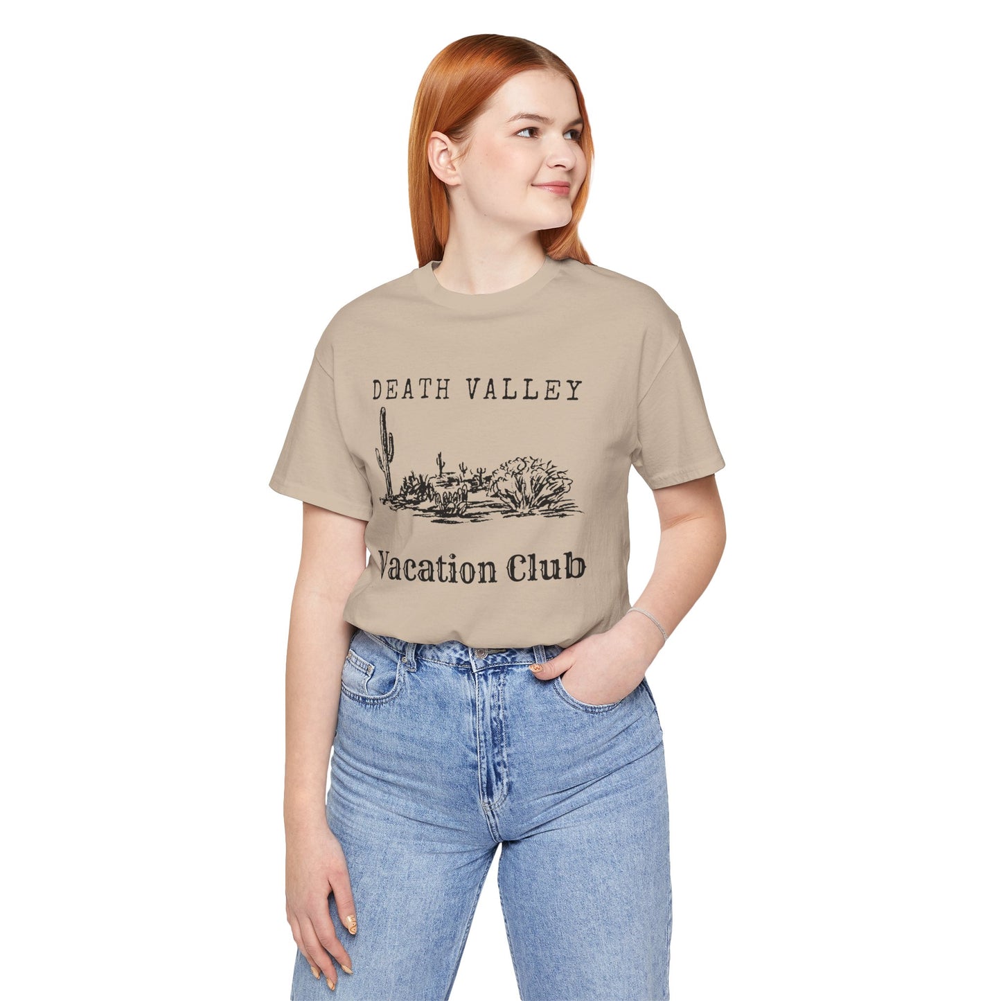 Death Valley Vacation Club Unisex Tee - Casual Cactus Graphic T-Shirt