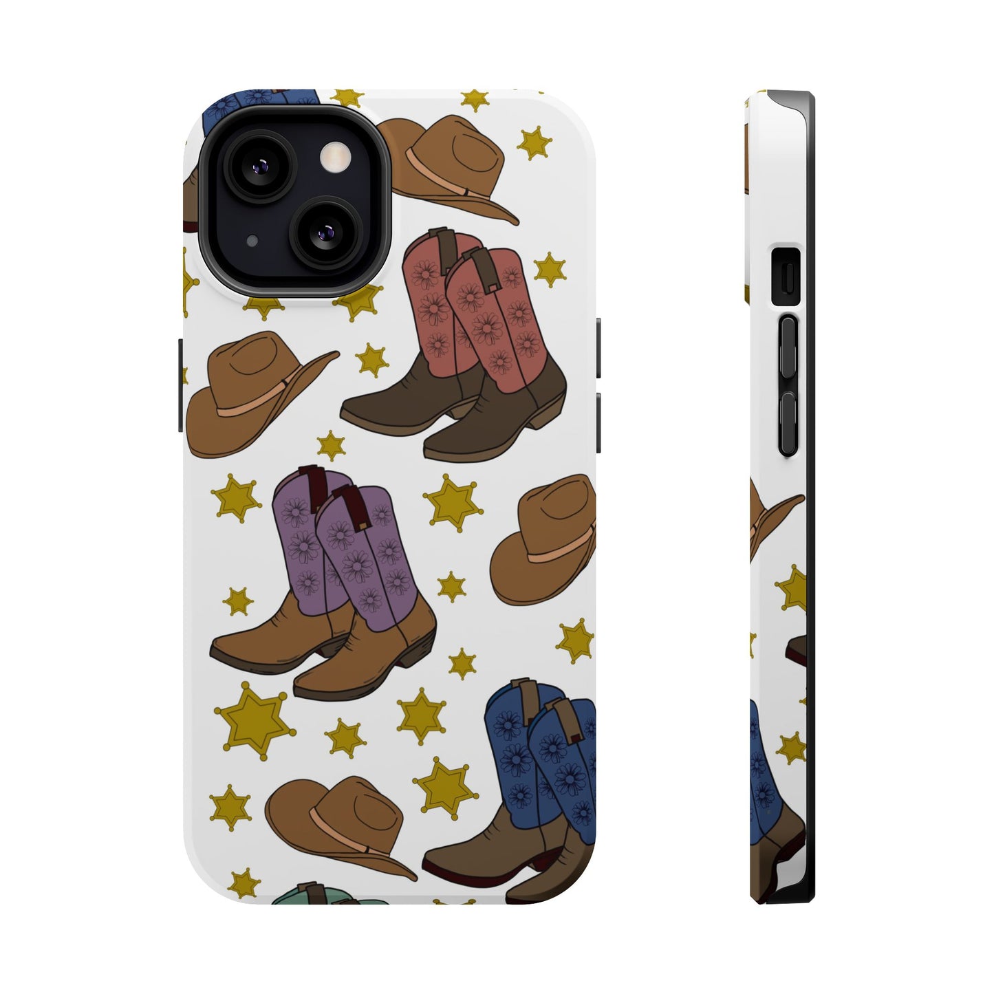 Cowboy Boots Magnetic Tough Case - Durable Phone Protection with Western Flair