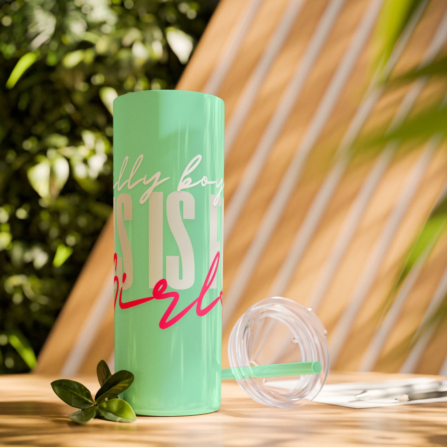 Silly boys EMS is for Girl Skinny Tumbler with Straw - 20oz Travel Cup