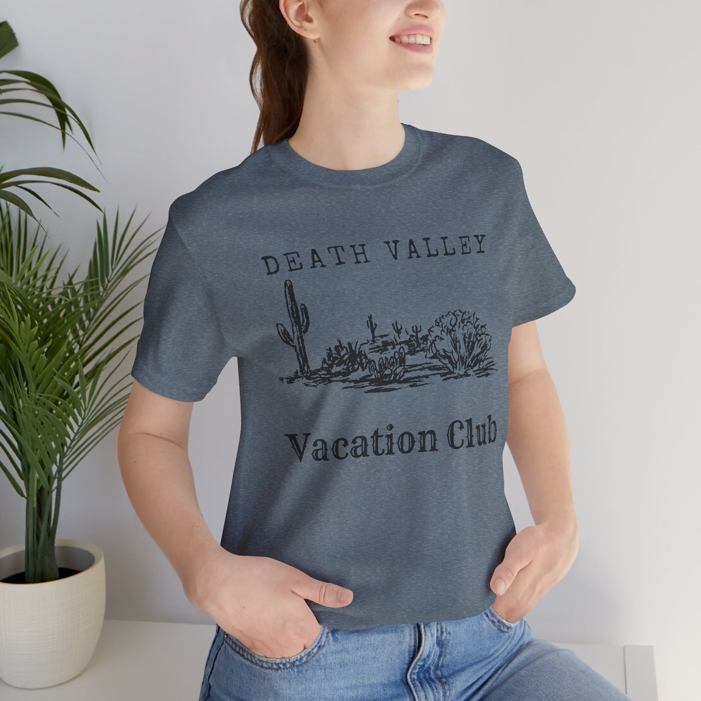 Death Valley Vacation Club Unisex Tee - Casual Cactus Graphic T-Shirt