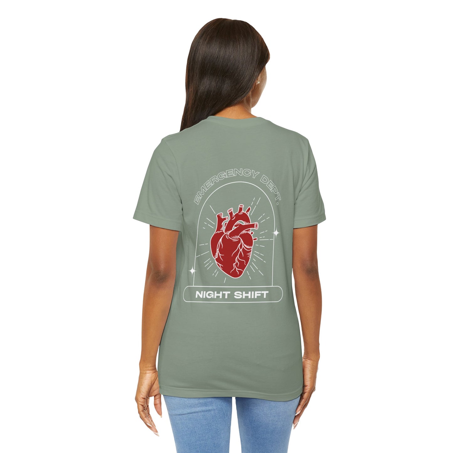 Emergency Department Printed Unisex Tee - Casual Comfort, Gift for Heart Lovers, Everyday Wear, Unique Style, Casual T-Shirt