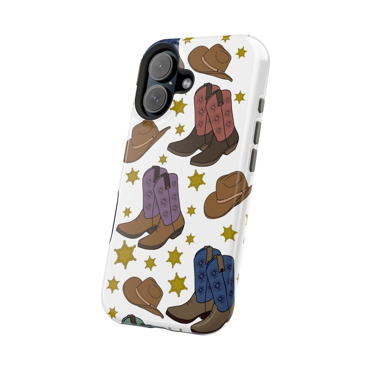 Cowboy Boots Magnetic Tough Case - Durable Phone Protection with Western Flair