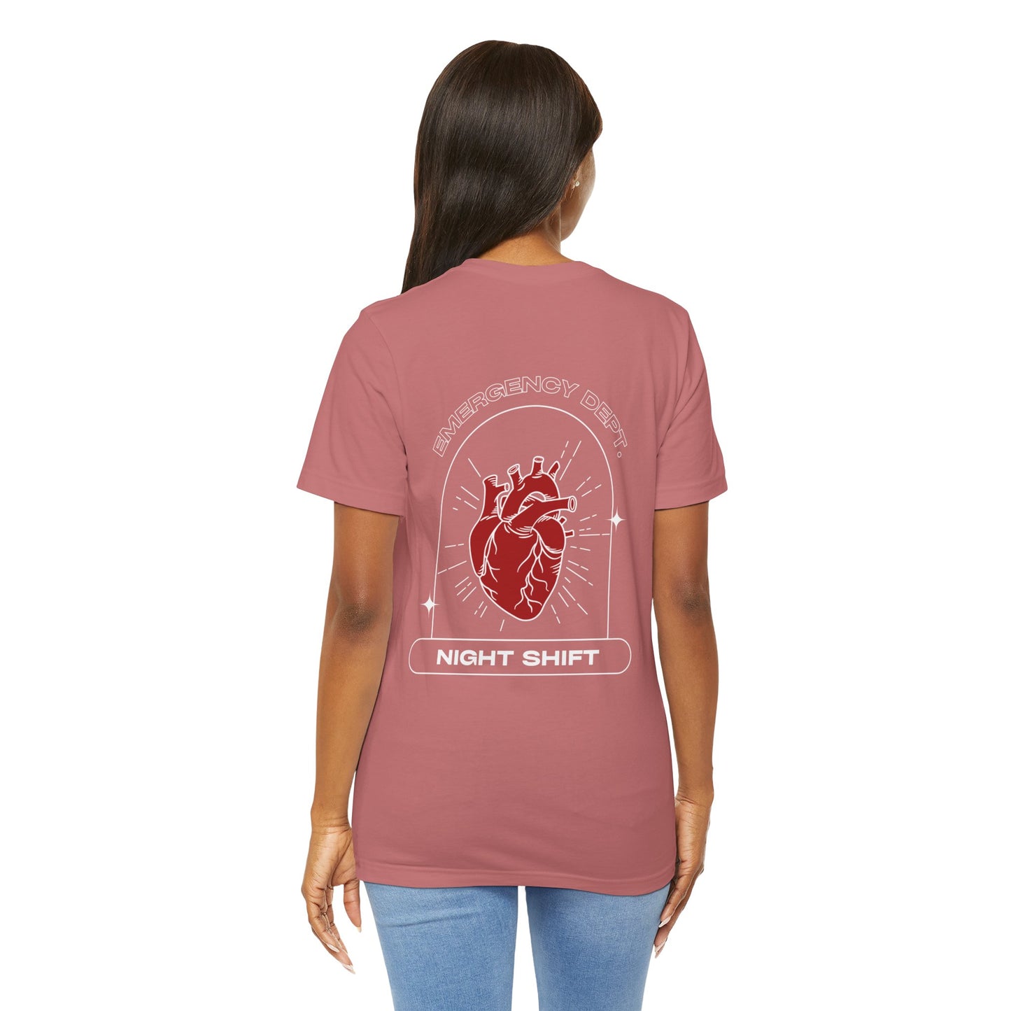 Emergency Department Printed Unisex Tee - Casual Comfort, Gift for Heart Lovers, Everyday Wear, Unique Style, Casual T-Shirt