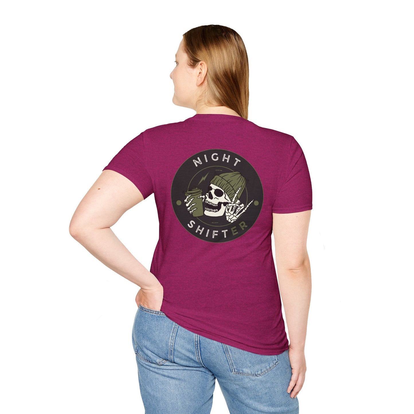 Night Shifter Skull T-Shirt | Unisex graphic tee for nurses| EMT | Paramedic| Spooky Vibes
