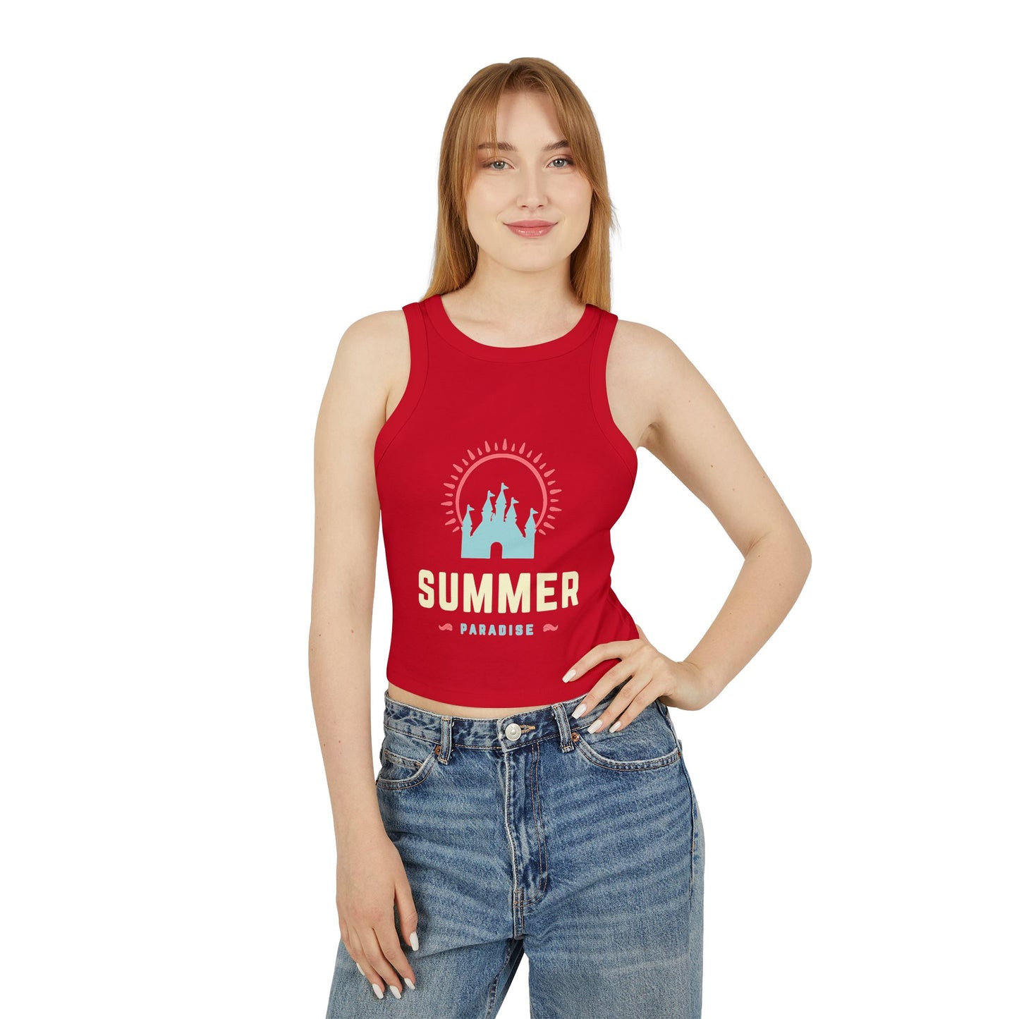 Retro Mickey Mouse Racer Tank Top - Perfect for Summer Vibes