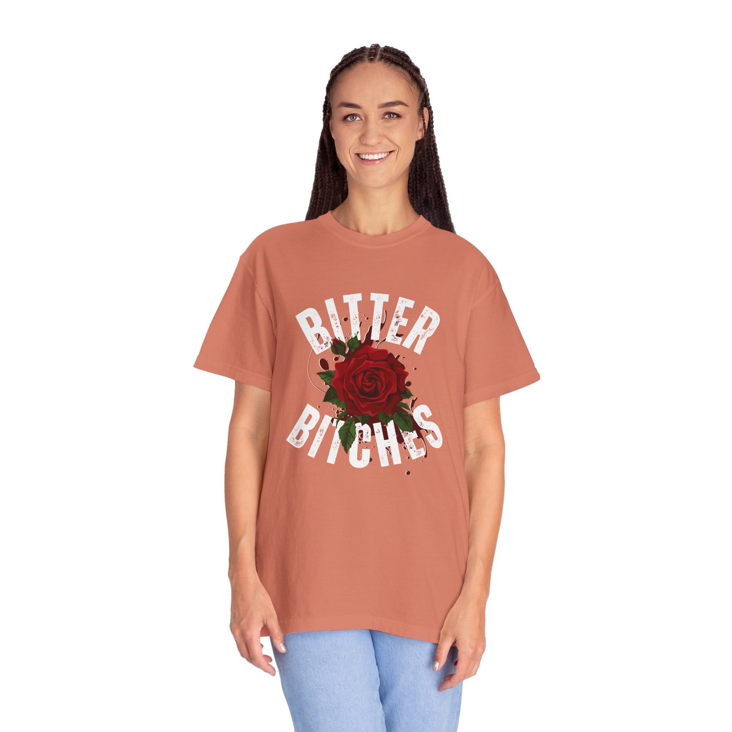 Bitter Bitches T-Shirt, Trendy Rose Graphic Tee, Unisex Apparel Gift, Casual Fashion, Statement Top, Birthday Gift, Gift for Friends