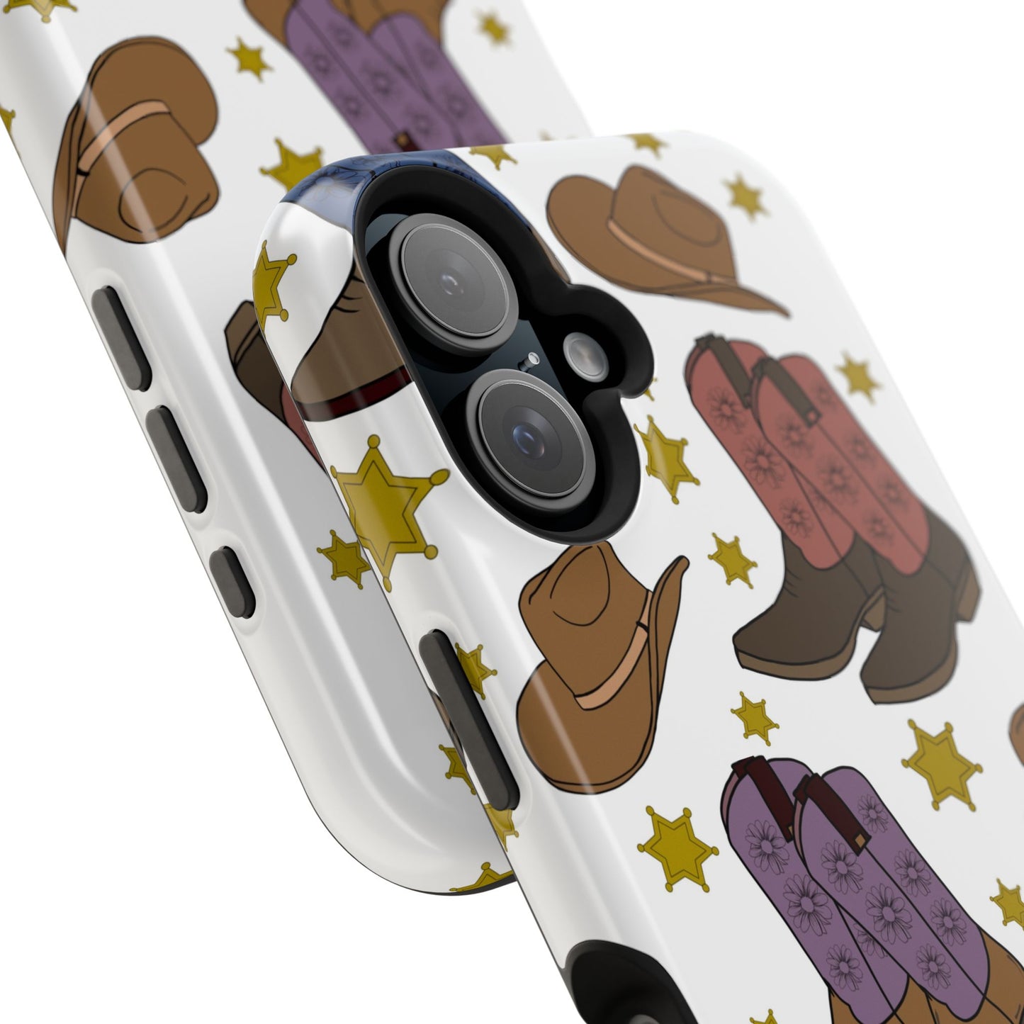 Cowboy Boots Magnetic Tough Case - Durable Phone Protection with Western Flair