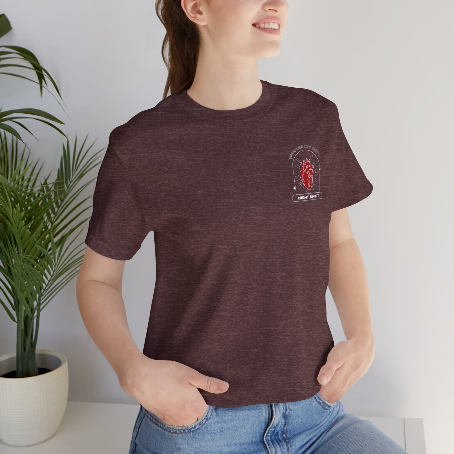 Emergency Department Printed Unisex Tee - Casual Comfort, Gift for Heart Lovers, Everyday Wear, Unique Style, Casual T-Shirt