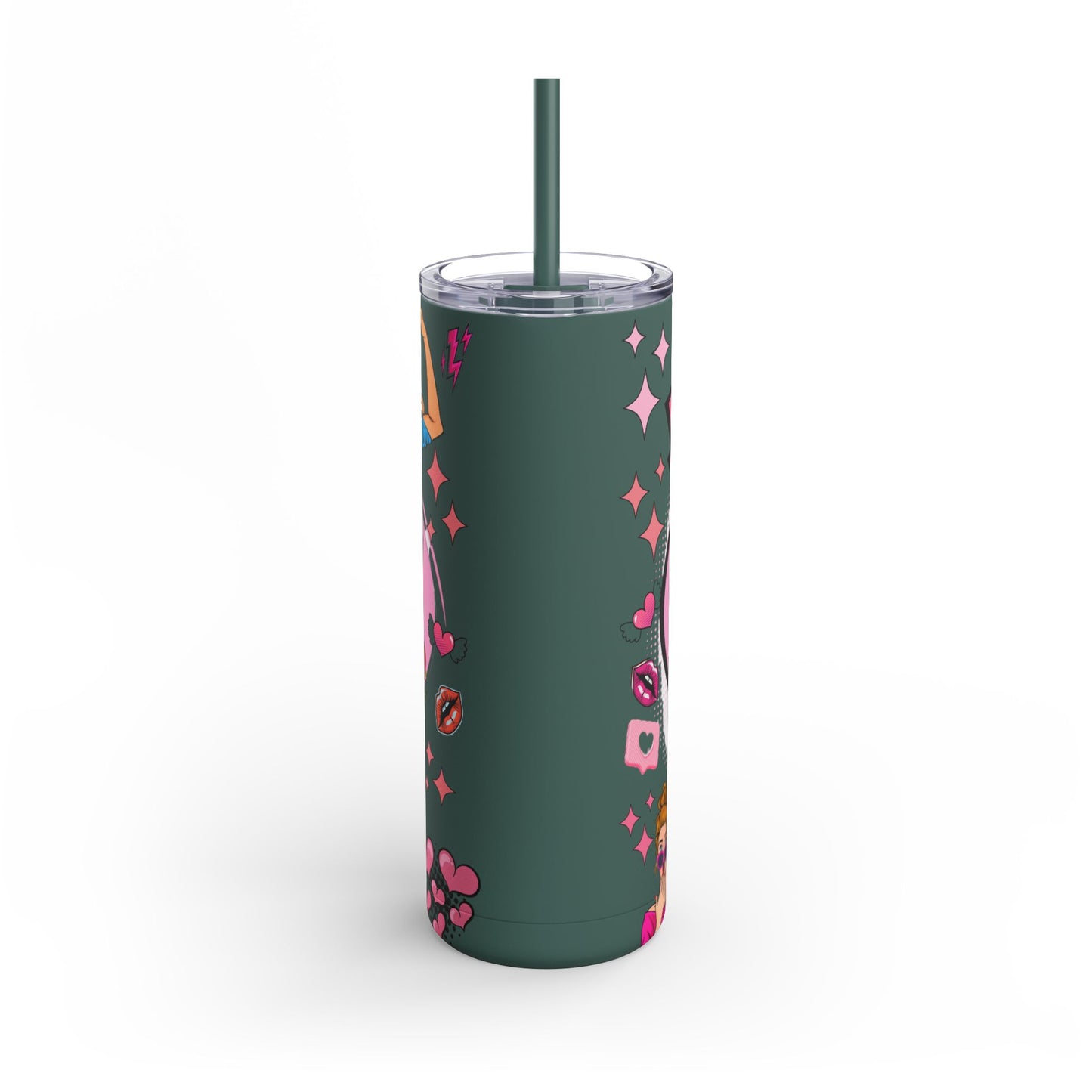 EMT Girly Skinny Tumbler - 20oz Matte Drinkware for Medical Professionals