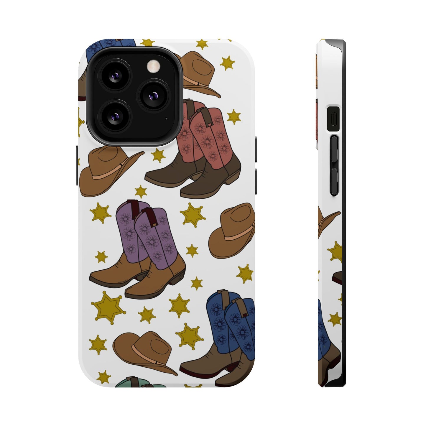 Cowboy Boots Magnetic Tough Case - Durable Phone Protection with Western Flair