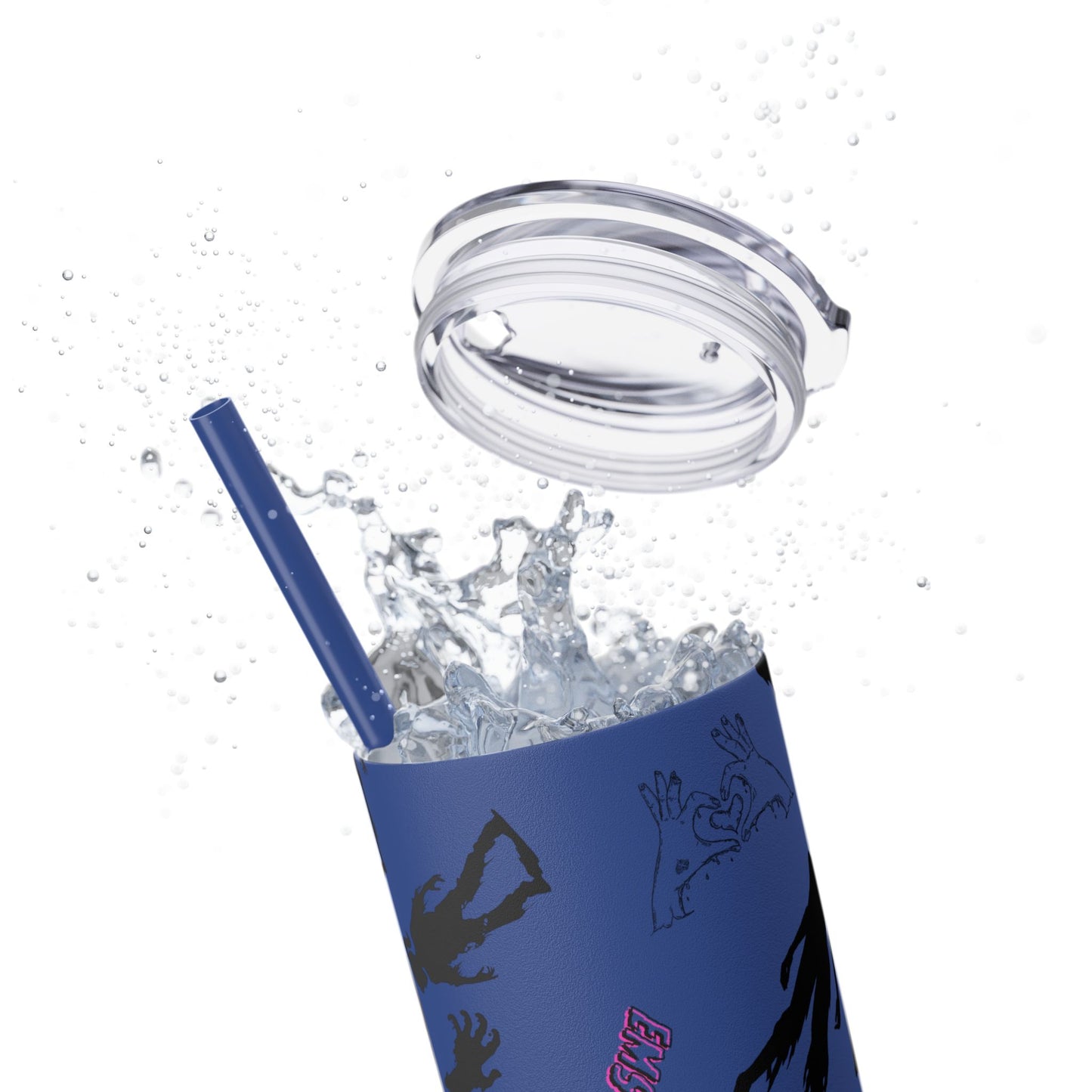 EMS Barbie Skinny Tumbler with Straw | EMS Travel Cup | zombie Drinkware| EMT Gift |Horror Movie Lover Cup