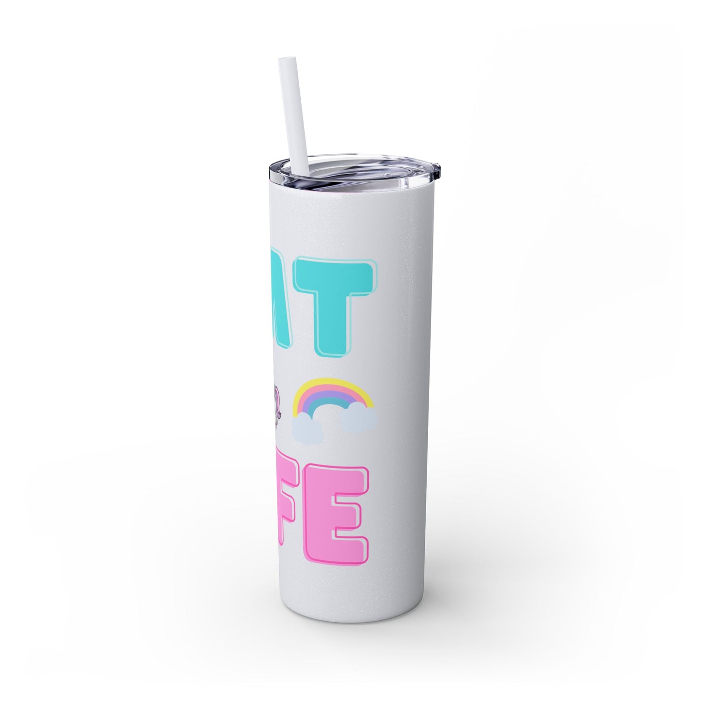 Unicorn 'EMT Life' Skinny Tumbler with Straw - 20oz Fun Drinkware