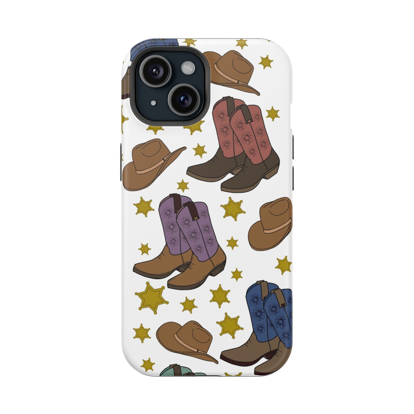 Cowboy Boots Magnetic Tough Case - Durable Phone Protection with Western Flair