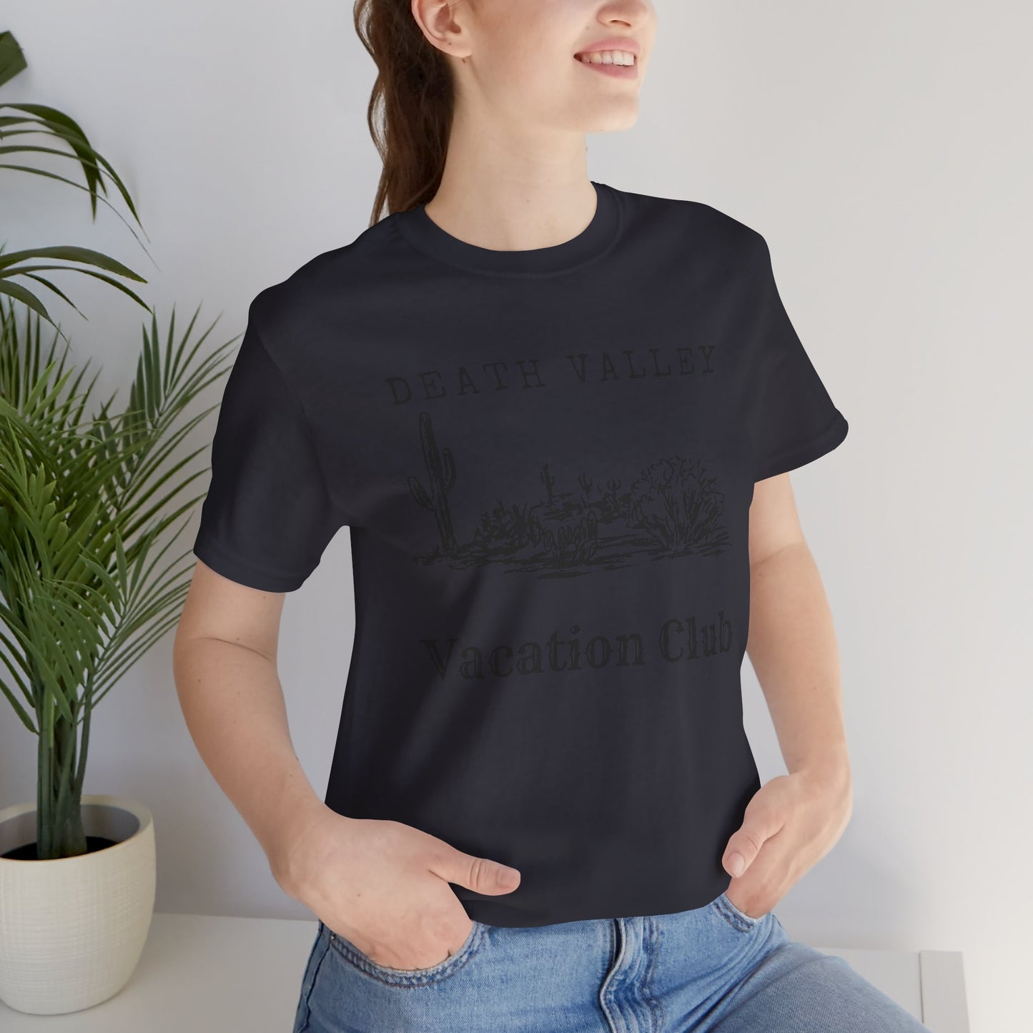 Death Valley Vacation Club Unisex Tee - Casual Cactus Graphic T-Shirt