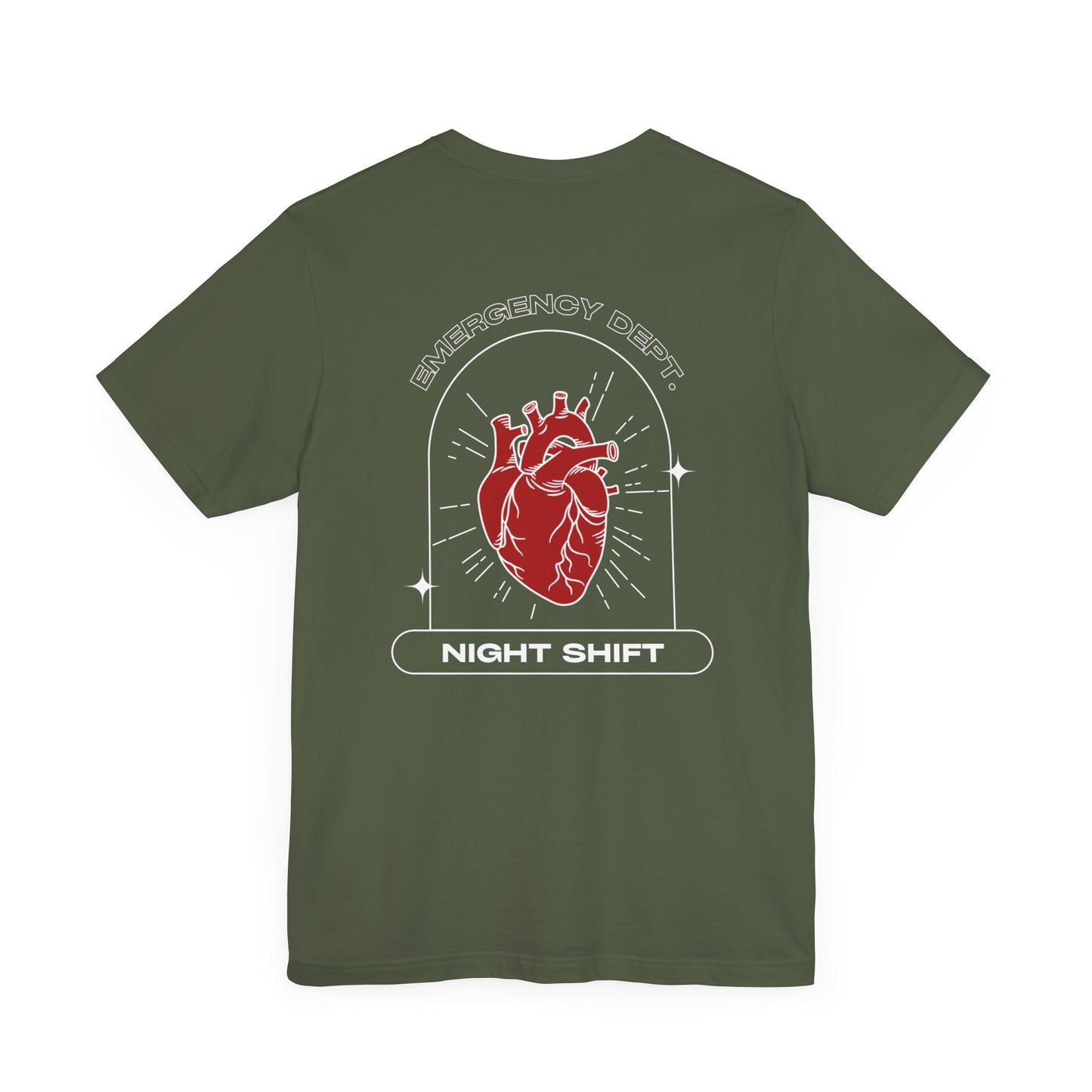 Emergency Department Printed Unisex Tee - Casual Comfort, Gift for Heart Lovers, Everyday Wear, Unique Style, Casual T-Shirt