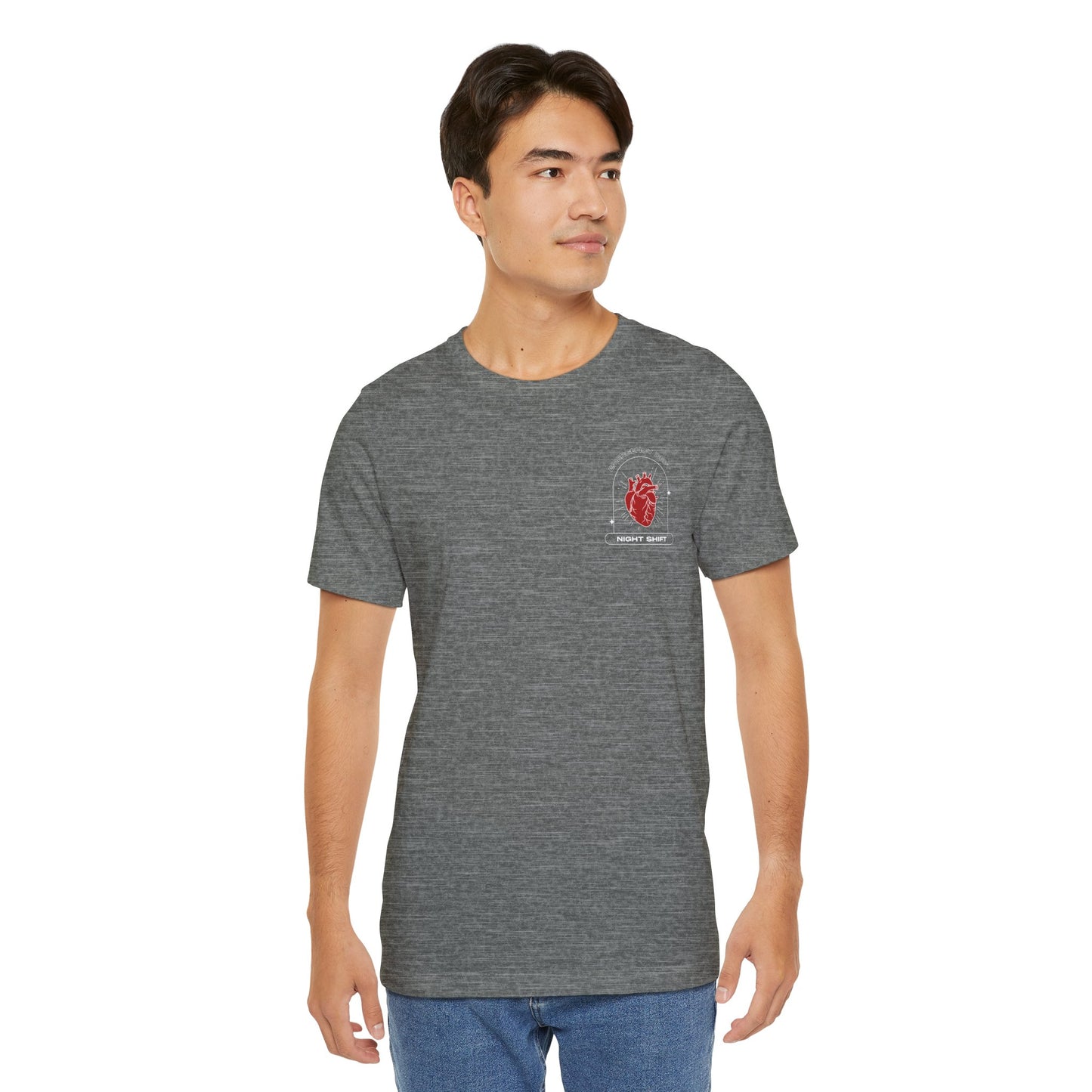 Emergency Department Printed Unisex Tee - Casual Comfort, Gift for Heart Lovers, Everyday Wear, Unique Style, Casual T-Shirt