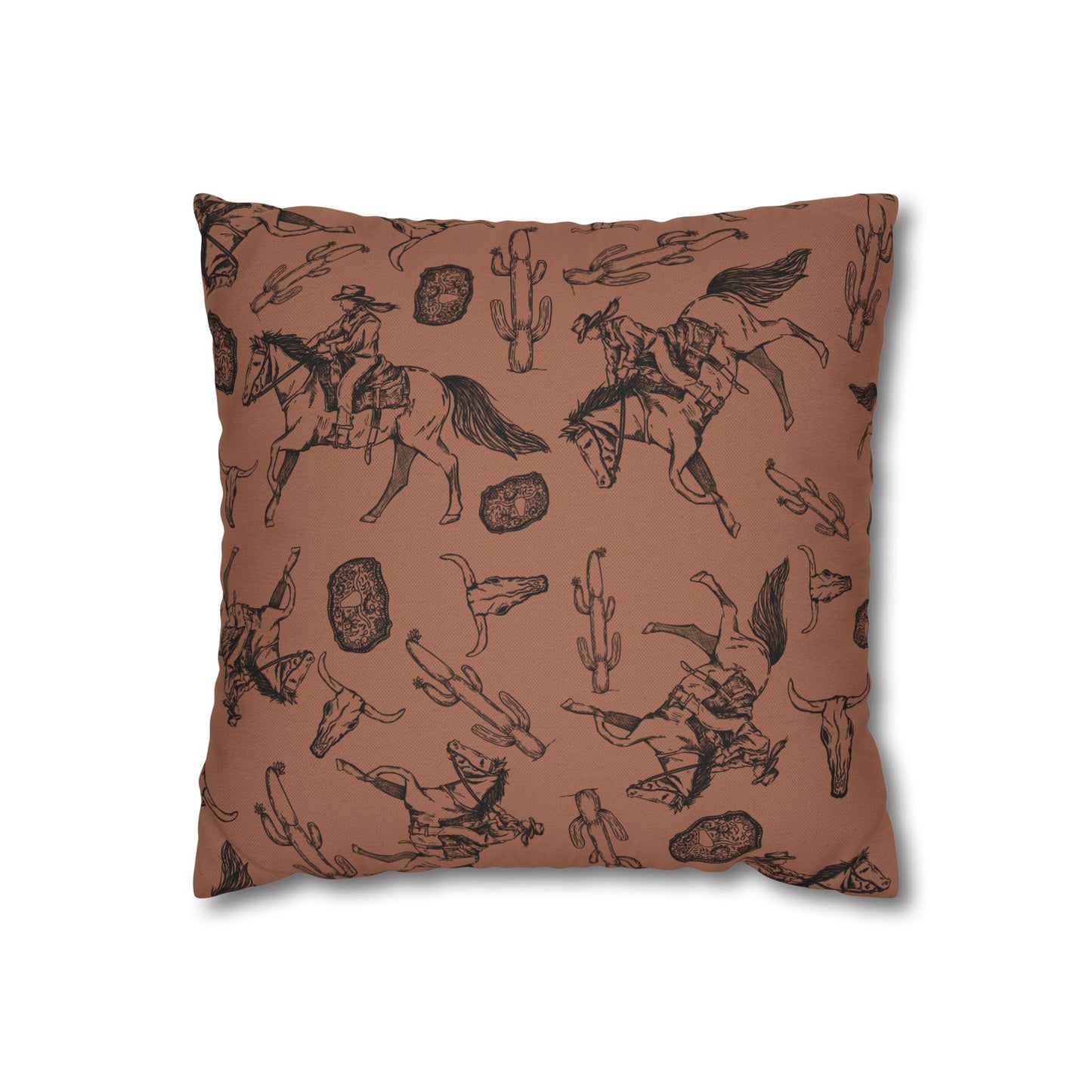 Rustic Cowboy Print Pillowcase – Western Home Decor Accent
