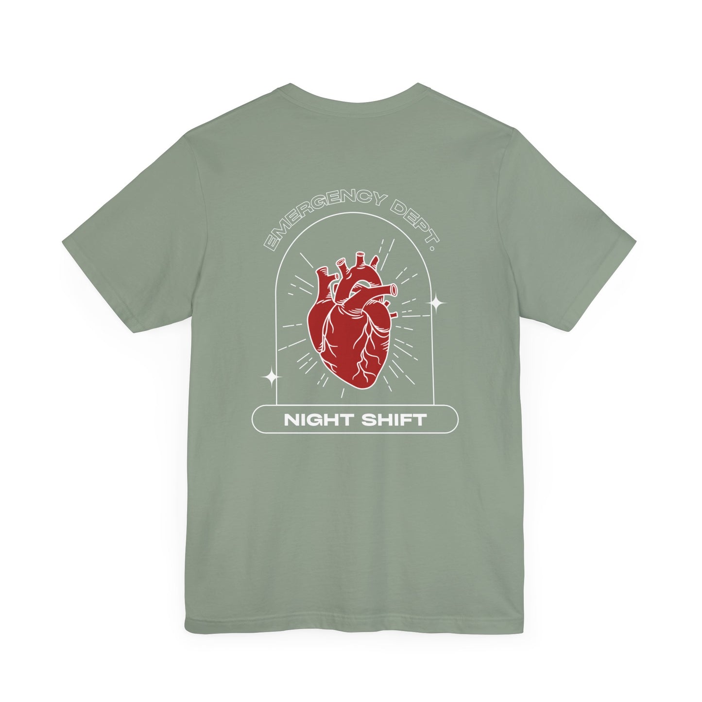 Emergency Department Printed Unisex Tee - Casual Comfort, Gift for Heart Lovers, Everyday Wear, Unique Style, Casual T-Shirt