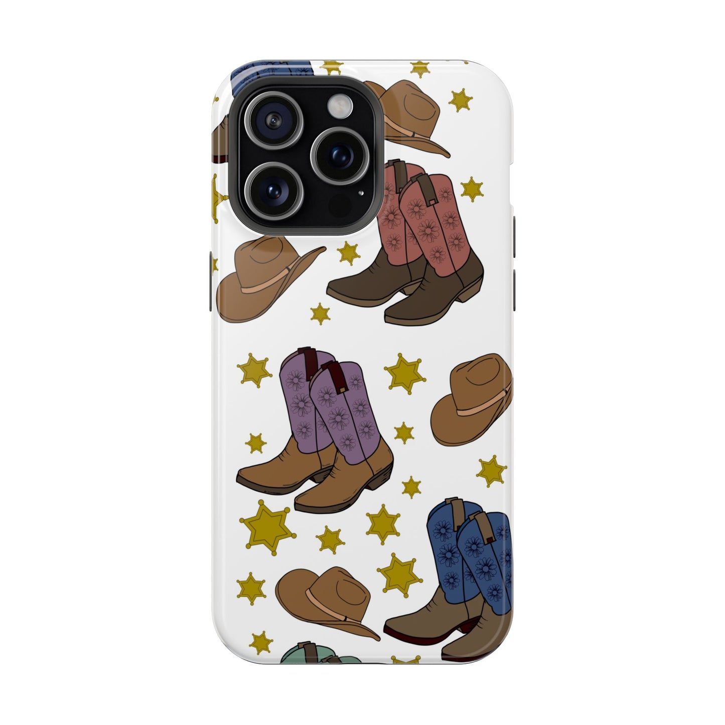 Cowboy Boots Magnetic Tough Case - Durable Phone Protection with Western Flair