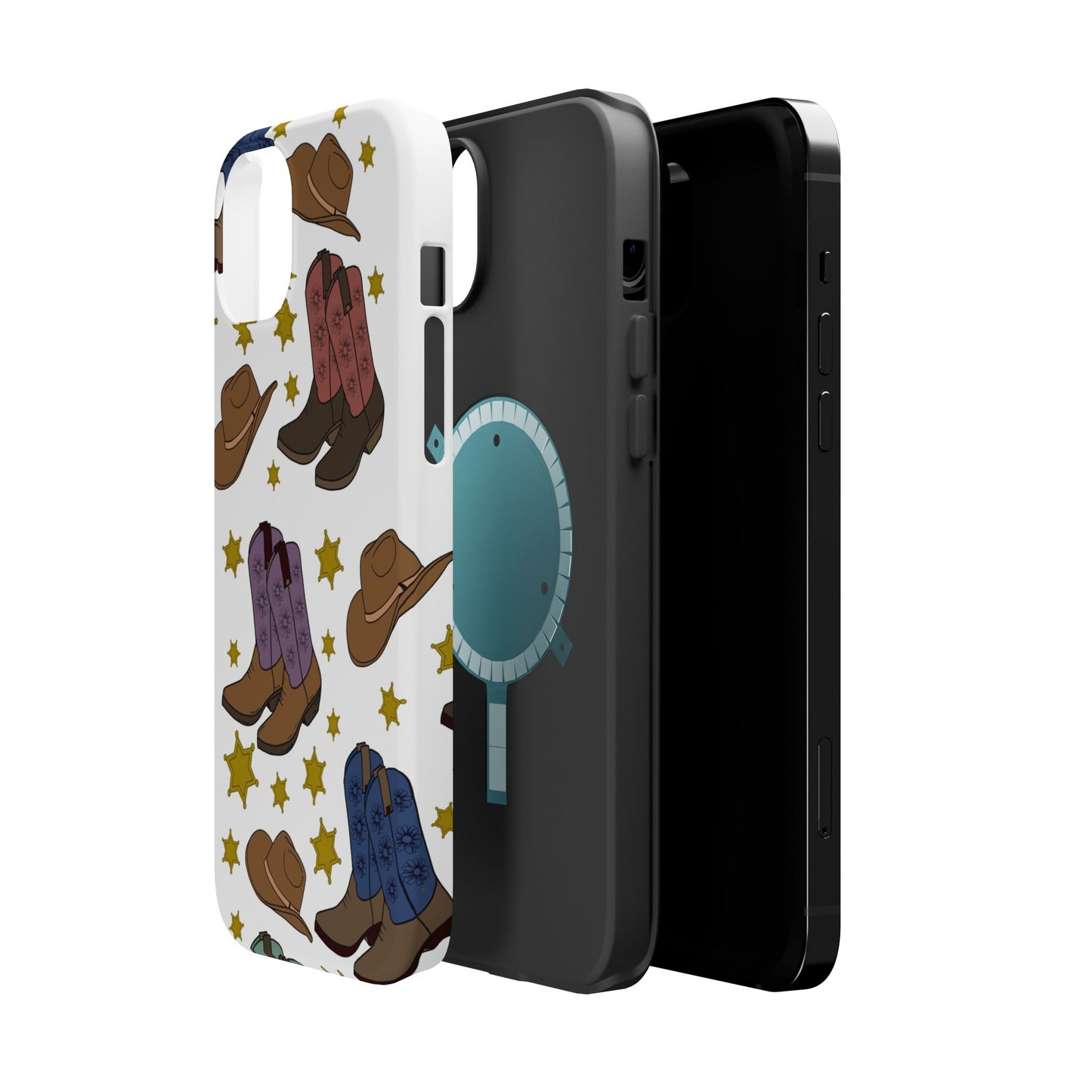 Cowboy Boots Magnetic Tough Case - Durable Phone Protection with Western Flair