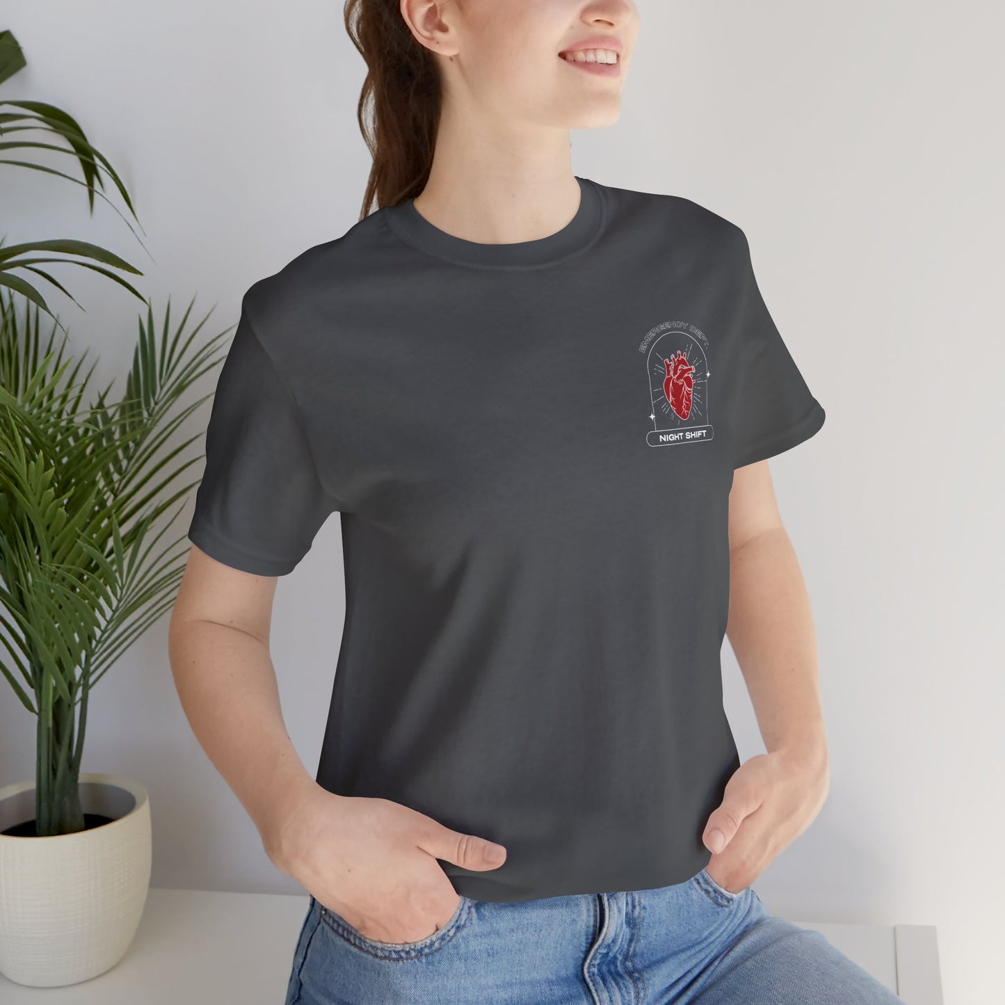 Emergency Department Printed Unisex Tee - Casual Comfort, Gift for Heart Lovers, Everyday Wear, Unique Style, Casual T-Shirt