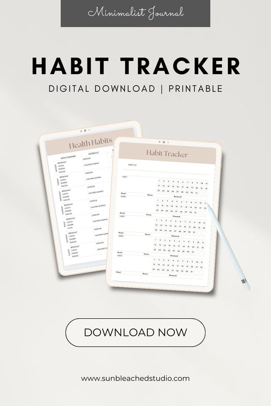 🧠 DIGITAL HABIT TRACKER | Productivity Planner | Instant Download (GoodNotes, PDF, iPad Compatible)