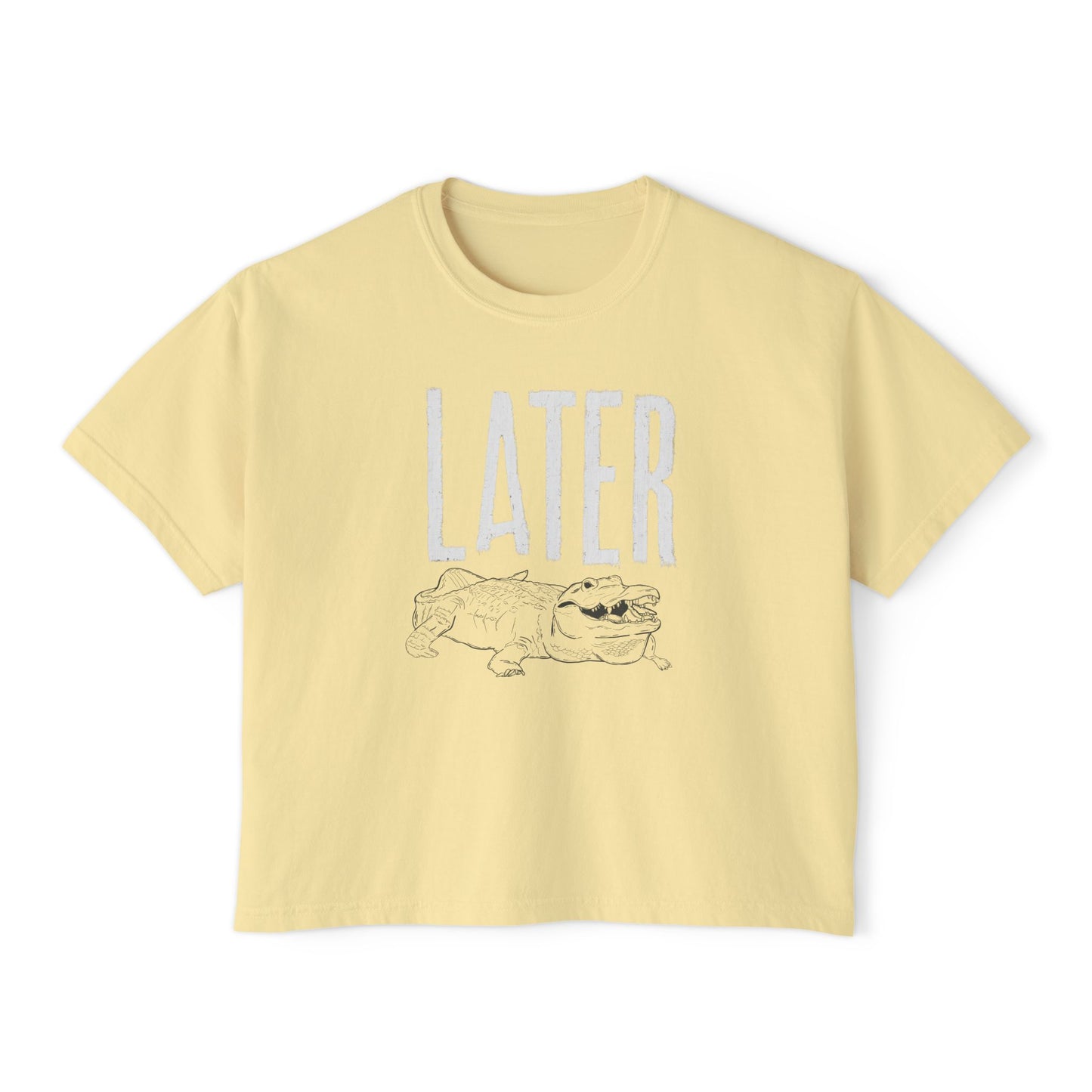 Women's Boxy Tee - 'Later Gator' Casual T-Shirt for Relaxed Vibes