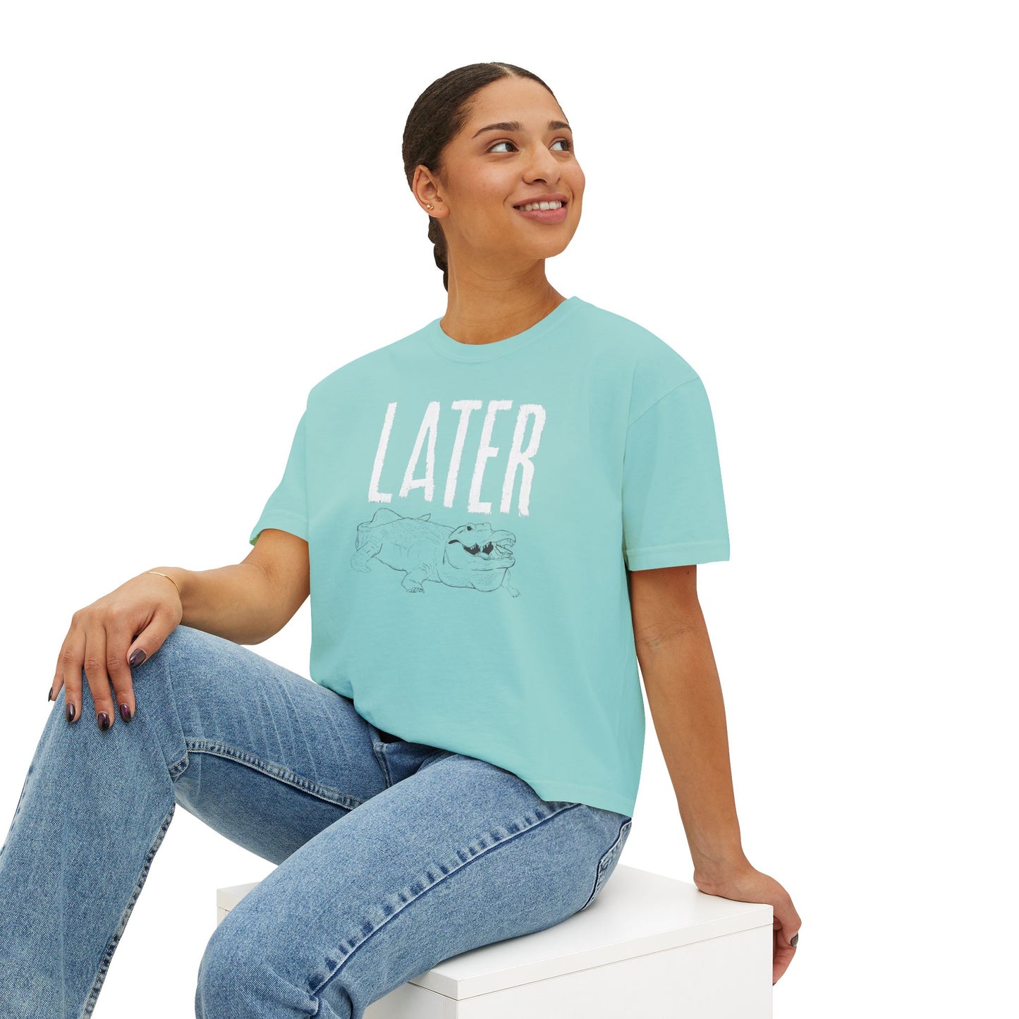 Women's Boxy Tee - 'Later Gator' Casual T-Shirt for Relaxed Vibes