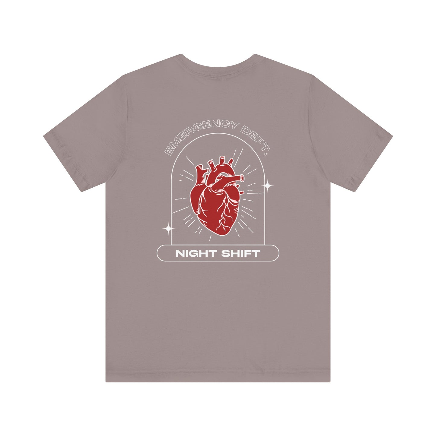 Emergency Department Printed Unisex Tee - Casual Comfort, Gift for Heart Lovers, Everyday Wear, Unique Style, Casual T-Shirt