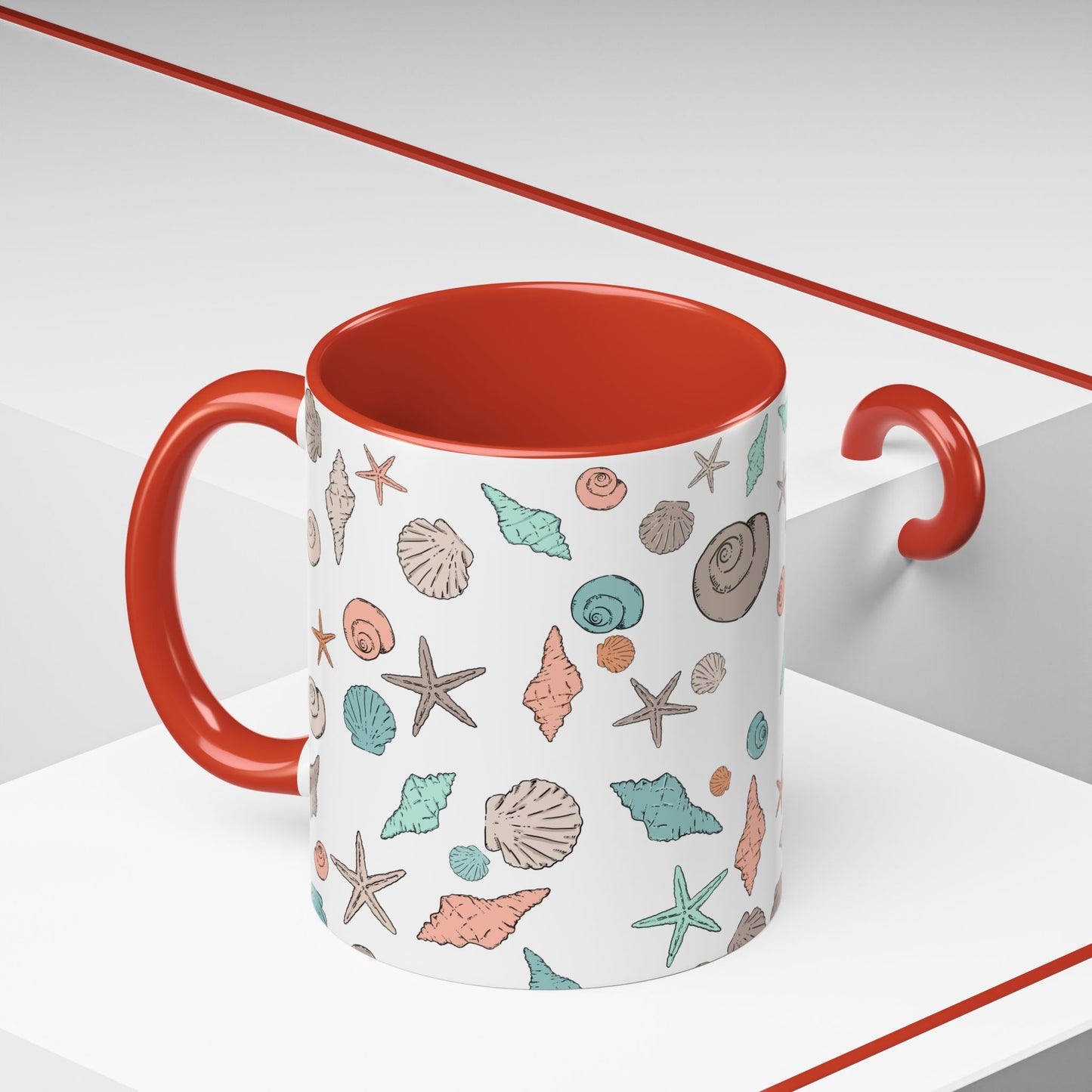 Coastal Seashell Accent Coffee Mug - 11oz & 15oz