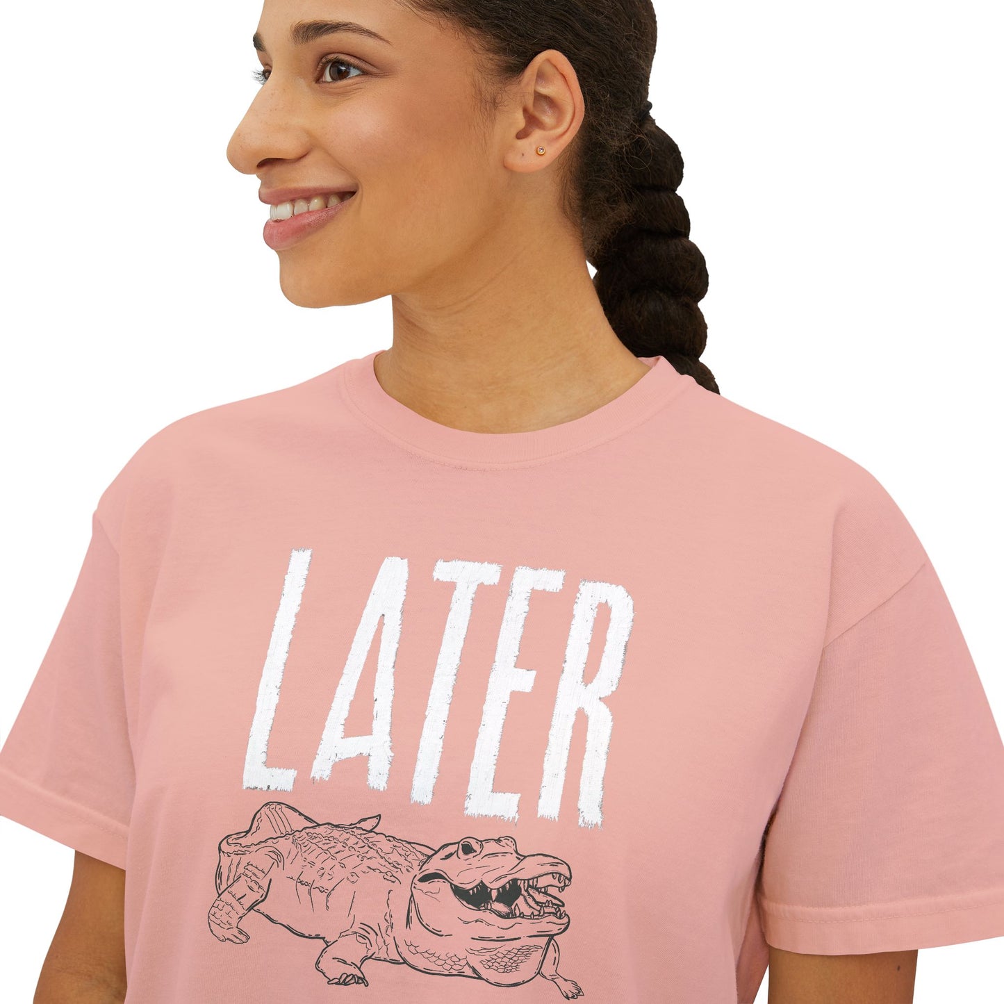 Women's Boxy Tee - 'Later Gator' Casual T-Shirt for Relaxed Vibes