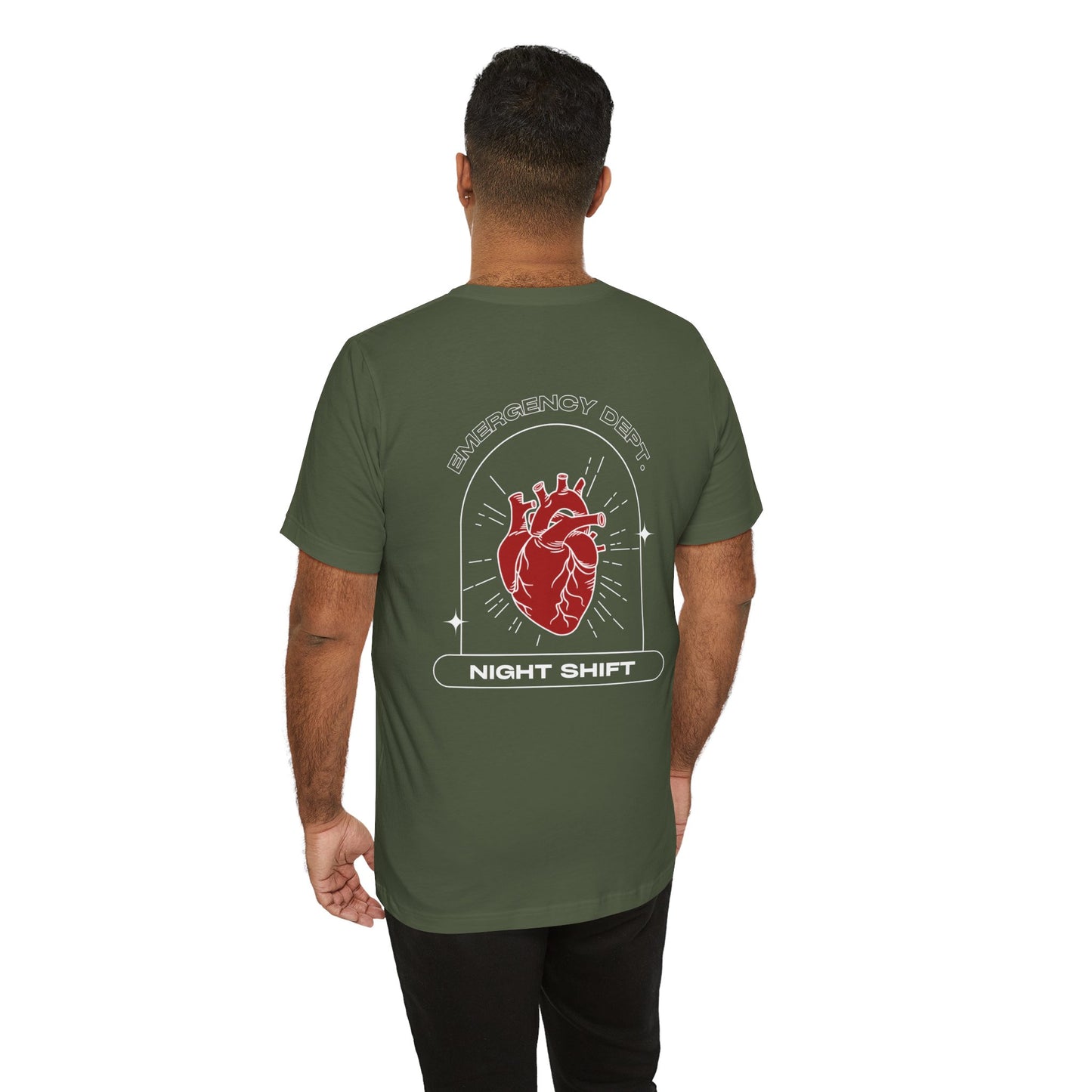 Emergency Department Printed Unisex Tee - Casual Comfort, Gift for Heart Lovers, Everyday Wear, Unique Style, Casual T-Shirt