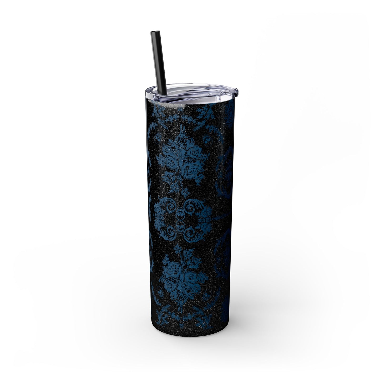 Old Money Halloween Floral Skinny Tumbler with Straw, 20oz | Perfect for Coffee, Tea, Smoothies, Eco-Friendly Drinkware, Gift Idea