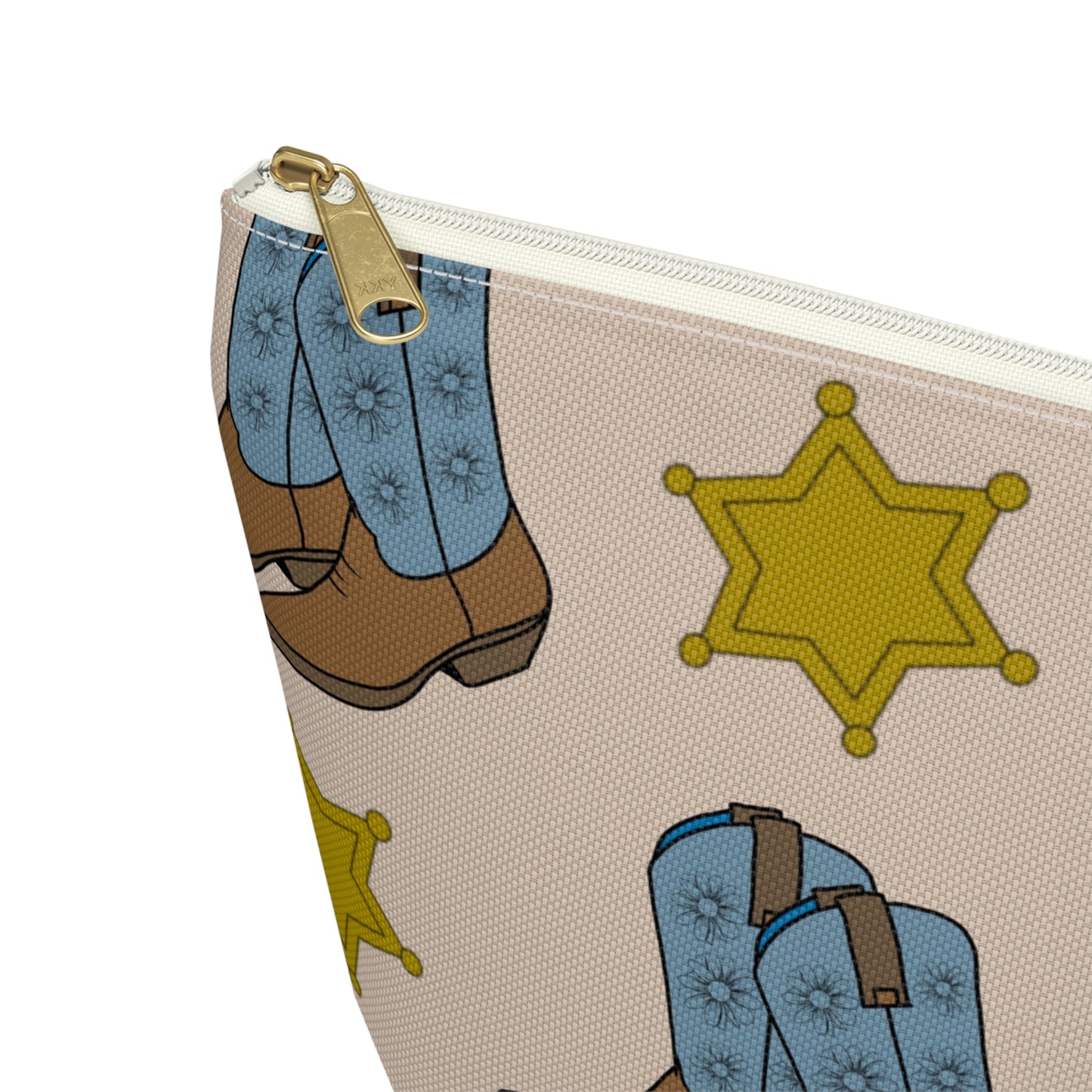 Accessory Pouch with Cowboy Boots & Western Star Design