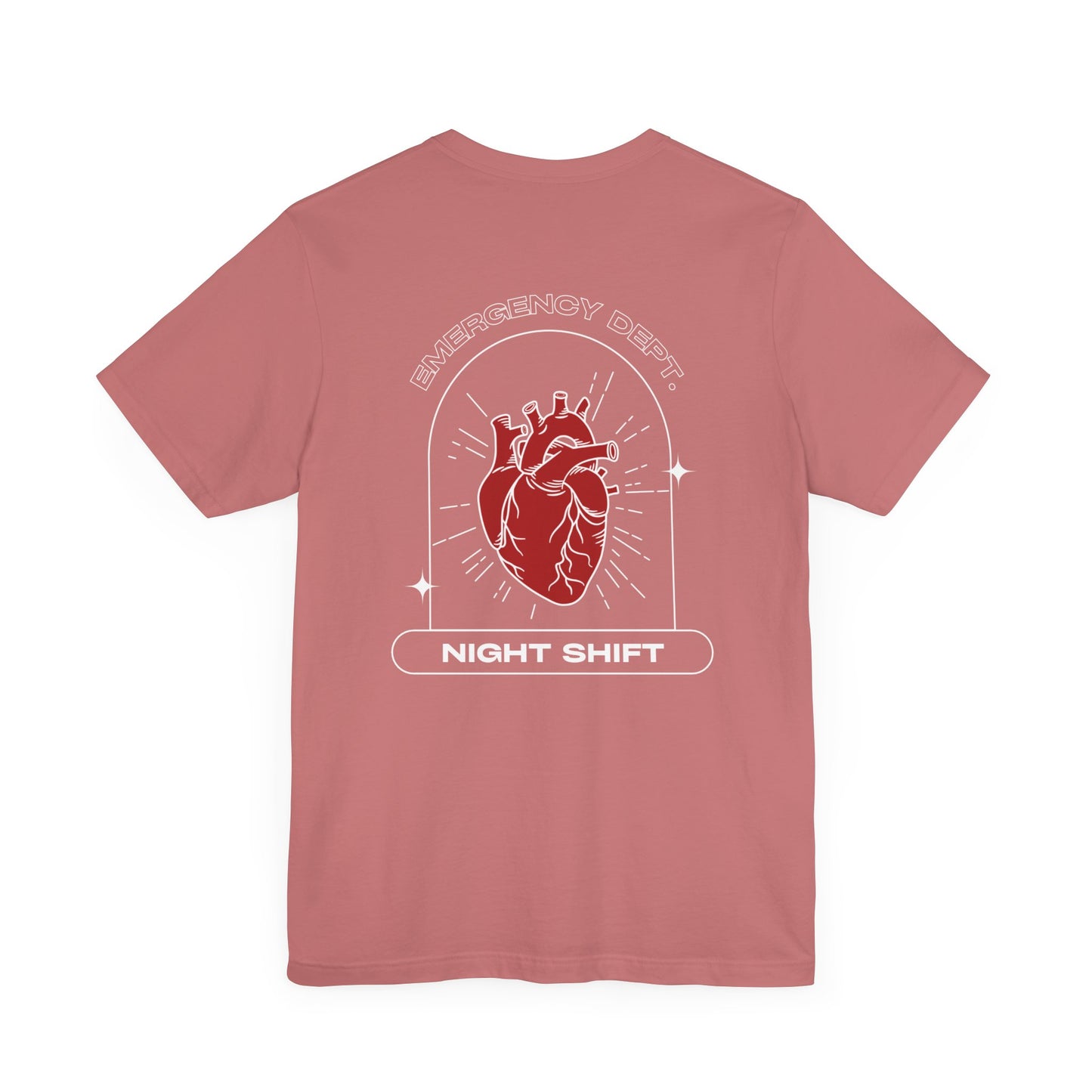 Emergency Department Printed Unisex Tee - Casual Comfort, Gift for Heart Lovers, Everyday Wear, Unique Style, Casual T-Shirt
