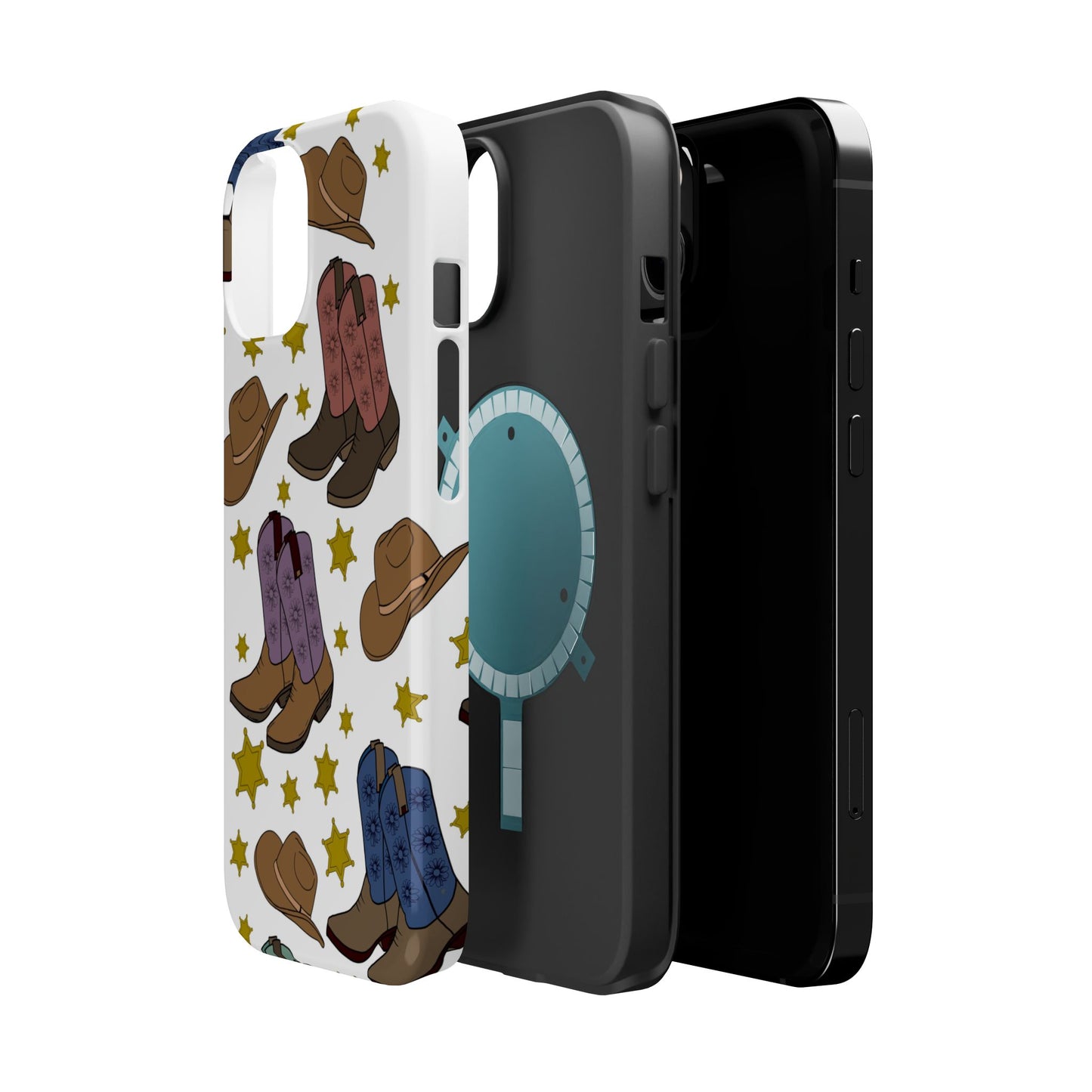 Cowboy Boots Magnetic Tough Case - Durable Phone Protection with Western Flair