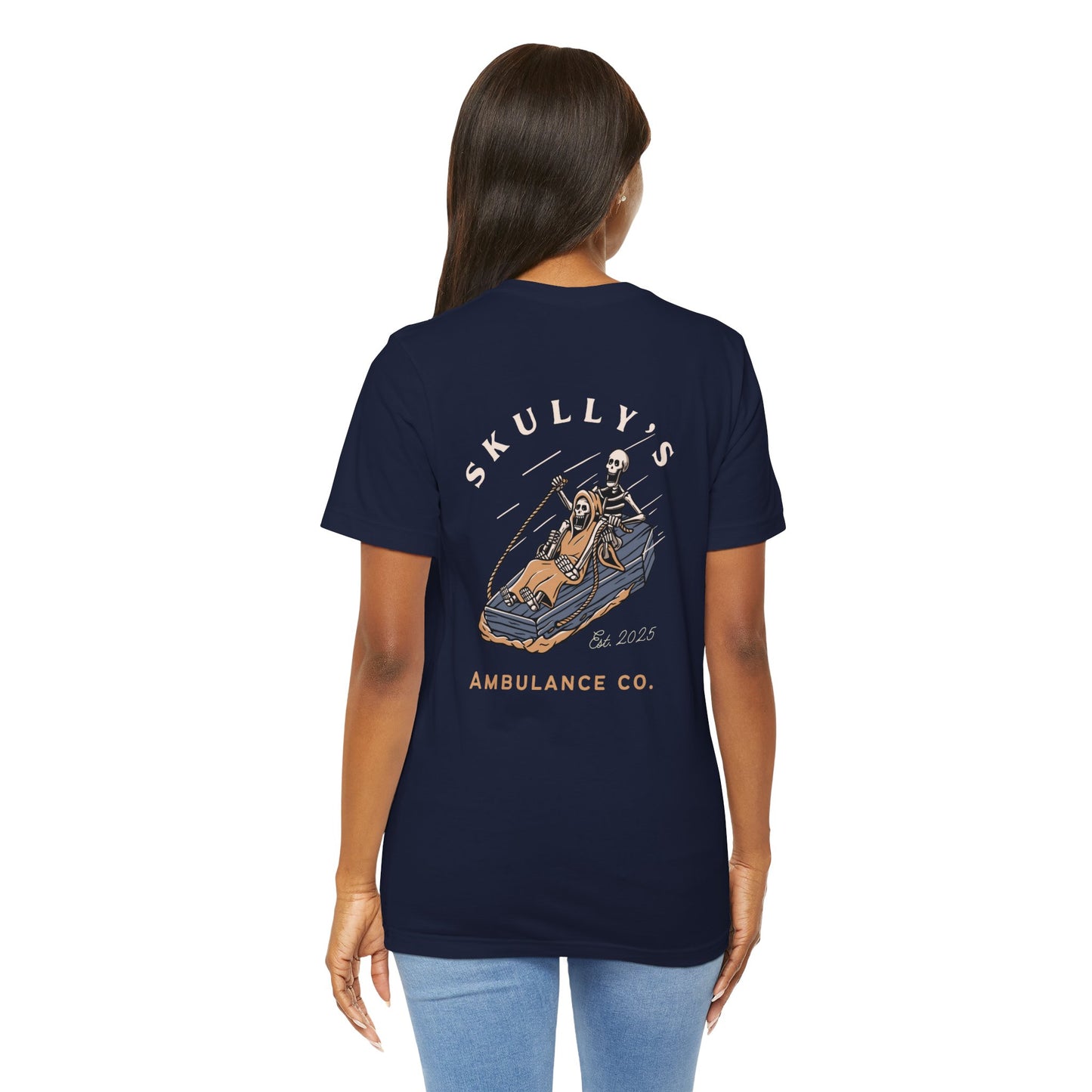 Skully’s Ambulance Co.| First Responder | Paramedic tshirt | EMT | skeleton shirt