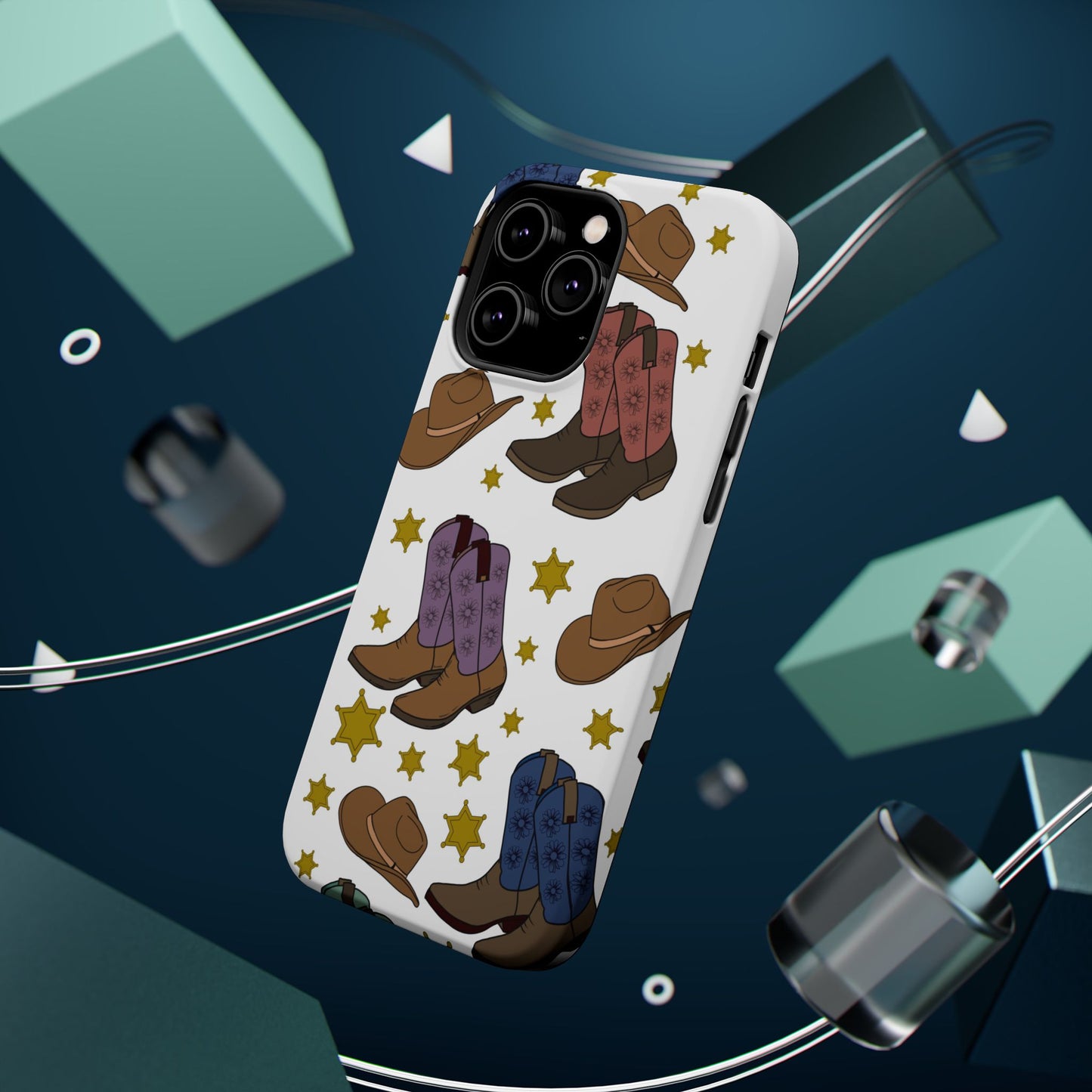 Cowboy Boots Magnetic Tough Case - Durable Phone Protection with Western Flair