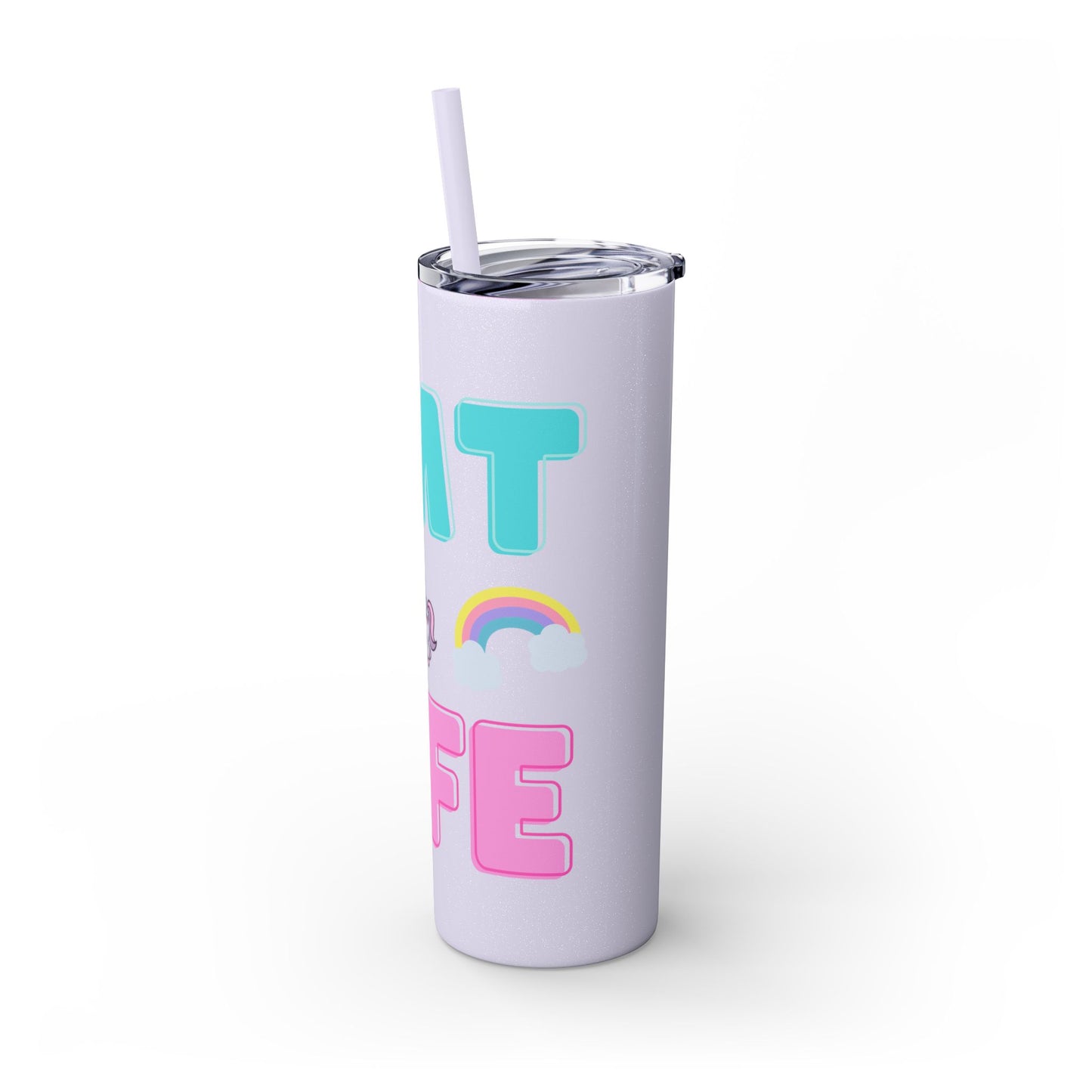 Unicorn 'EMT Life' Skinny Tumbler with Straw - 20oz Fun Drinkware