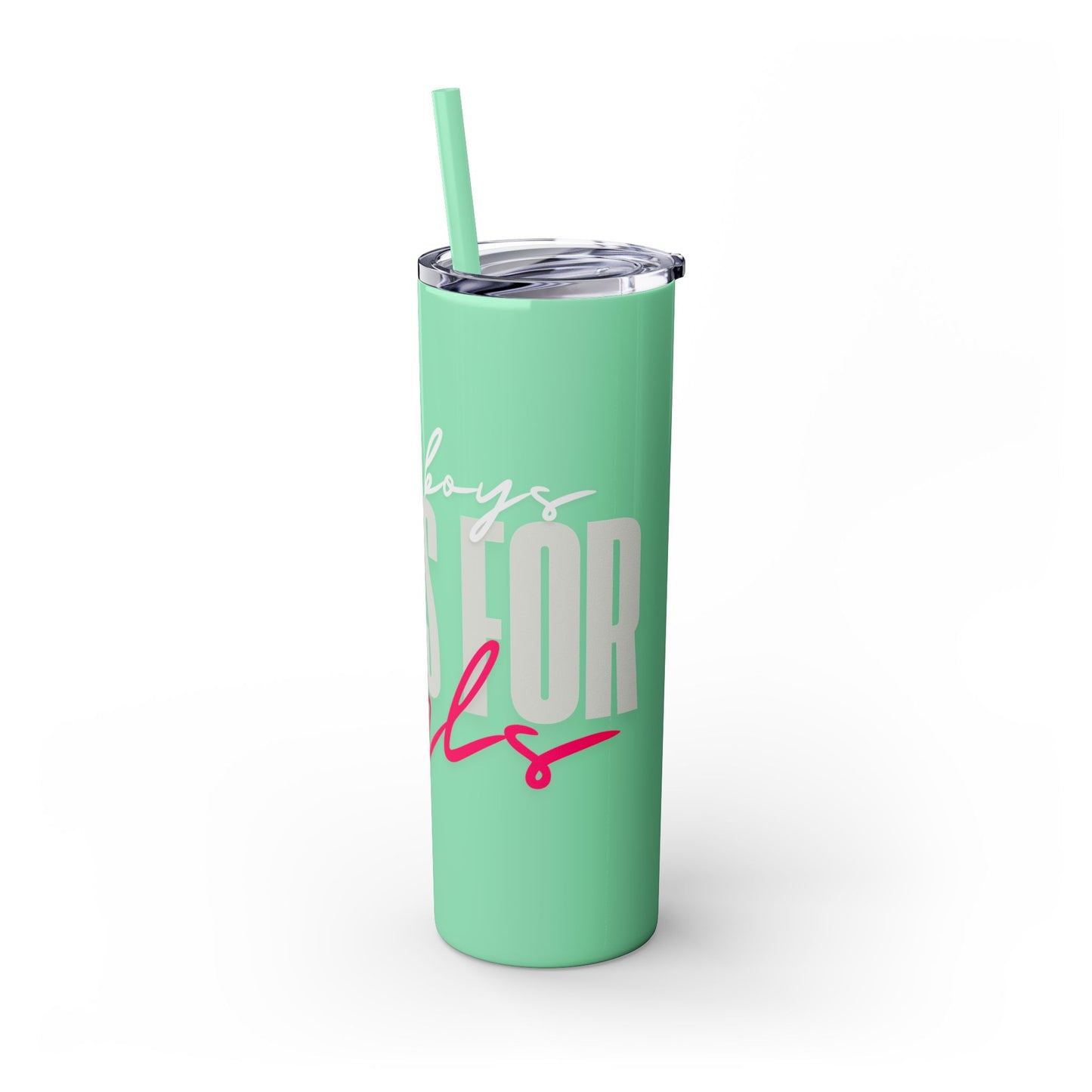 Silly boys EMS is for Girl Skinny Tumbler with Straw - 20oz Travel Cup