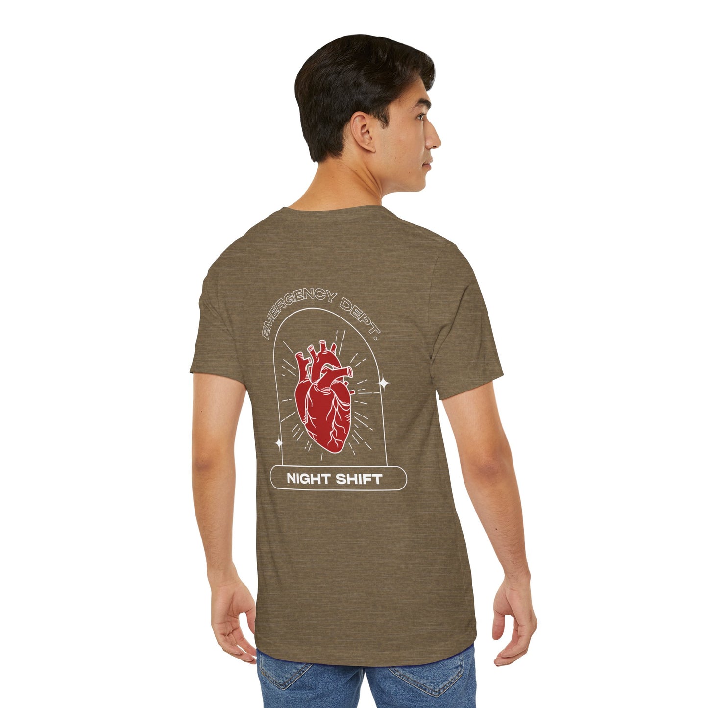 Emergency Department Printed Unisex Tee - Casual Comfort, Gift for Heart Lovers, Everyday Wear, Unique Style, Casual T-Shirt